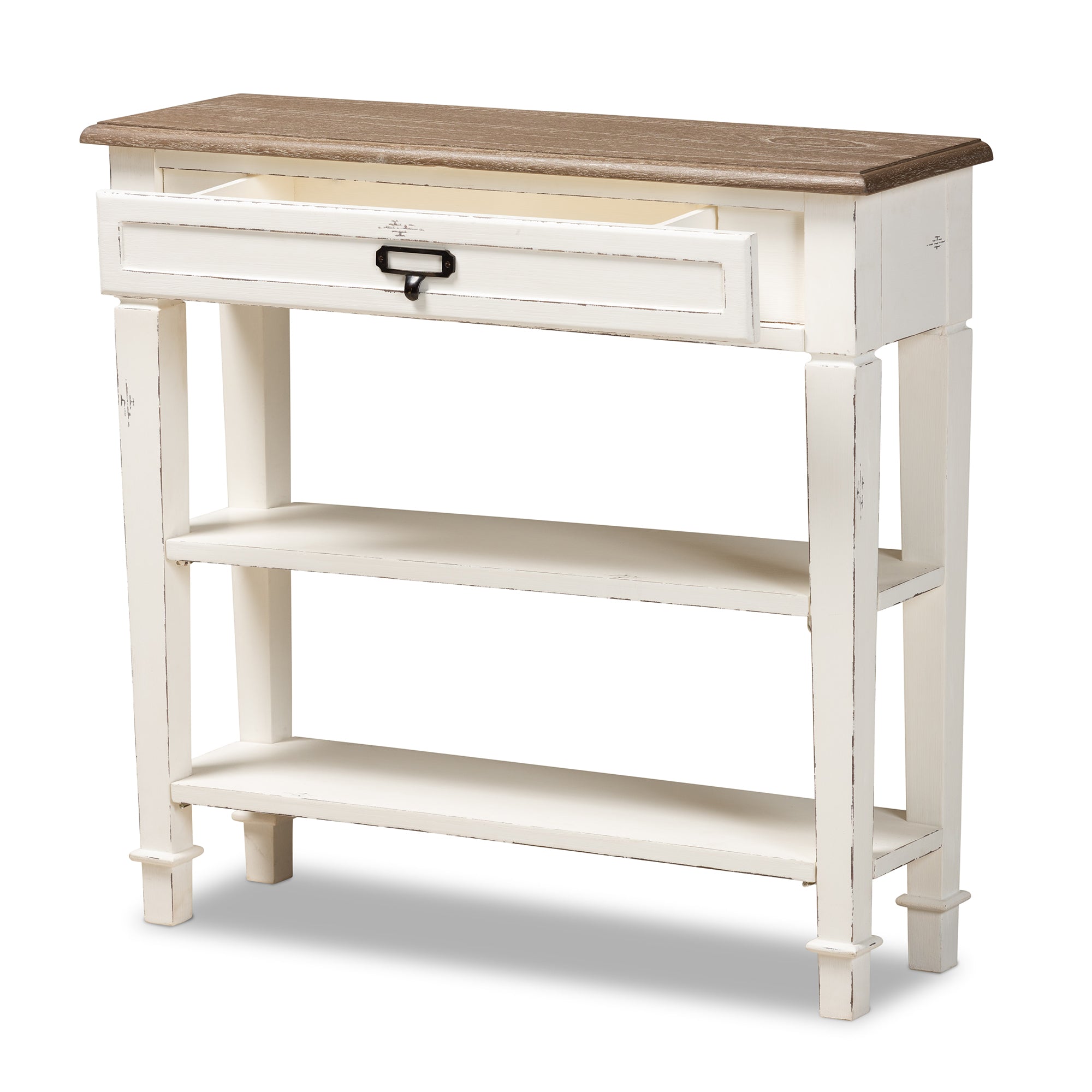 Baxton Studio Dauphine Traditional French Accent Console Table-1 Drawer