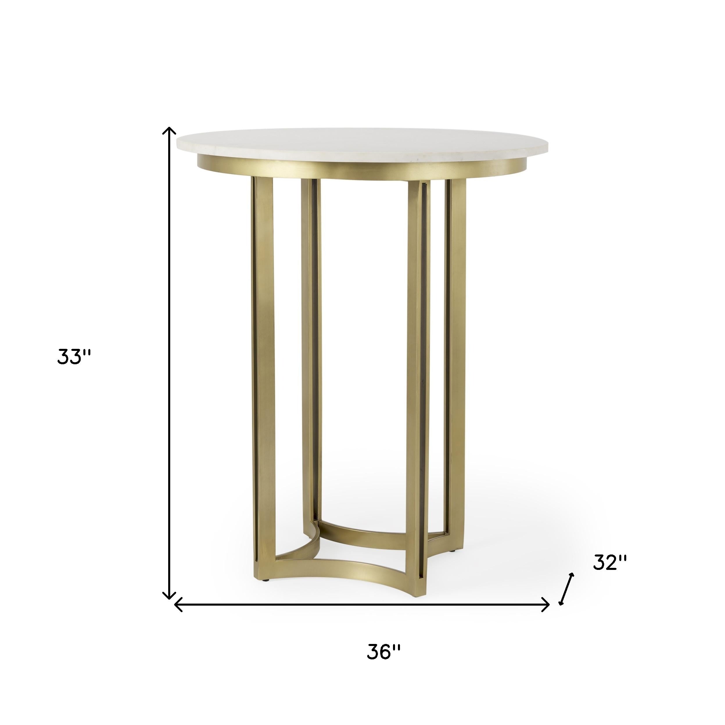 36" Gray Marble Pedestal Base Round Top Dining Table