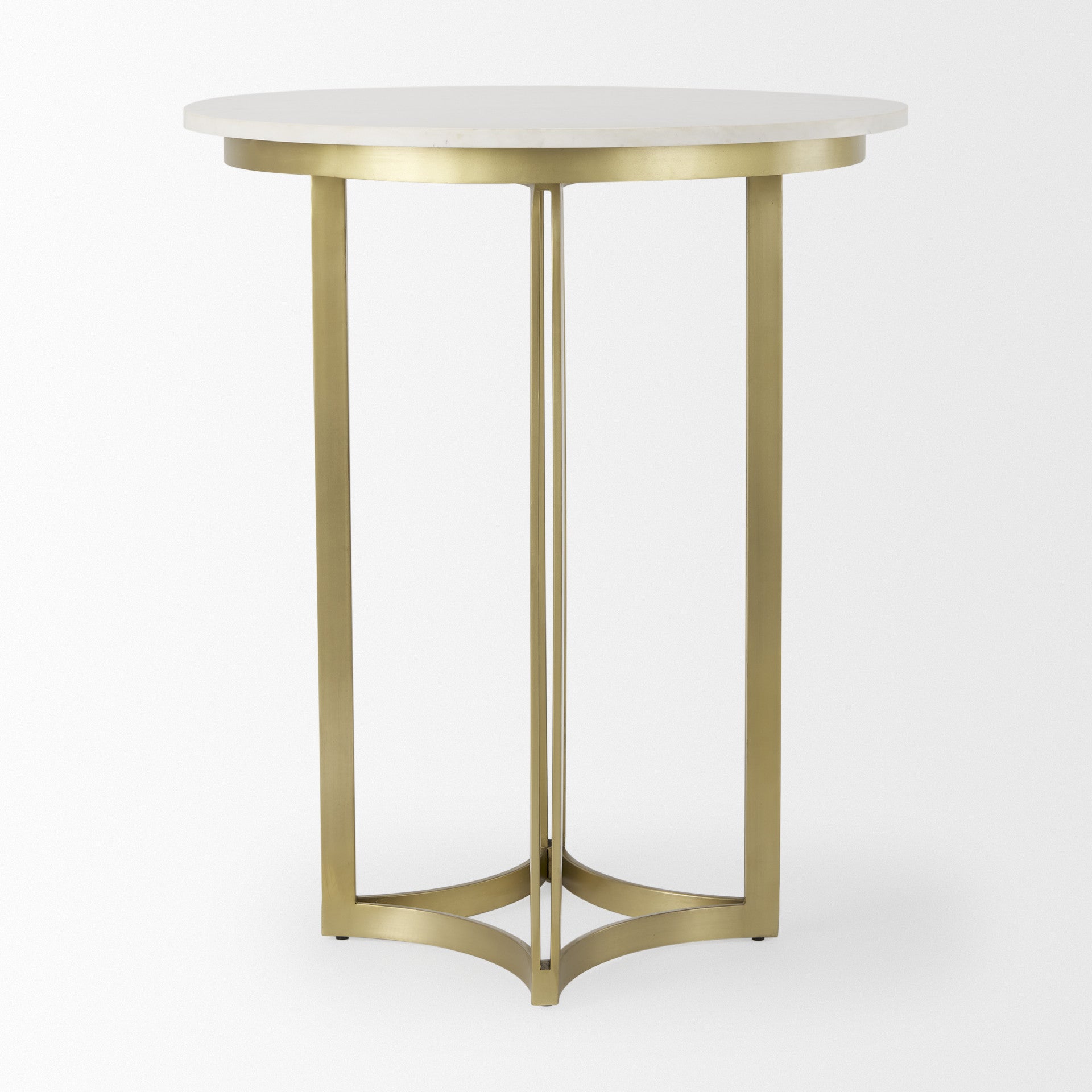 36" Gray Marble Pedestal Base Round Top Dining Table