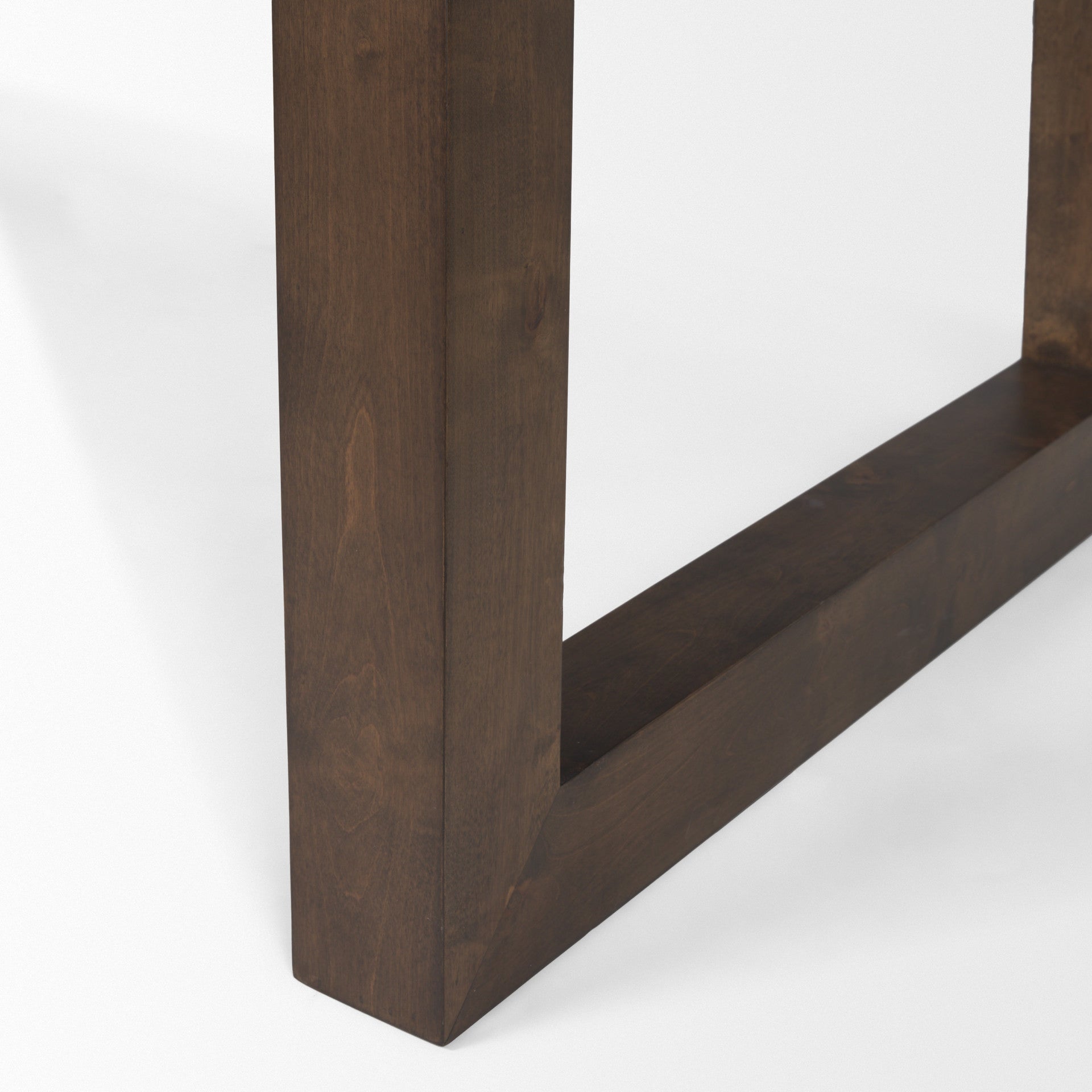 106" Dark Brown Solid Wood Self-Storing Leaf Sled Base Extendable Dining Table