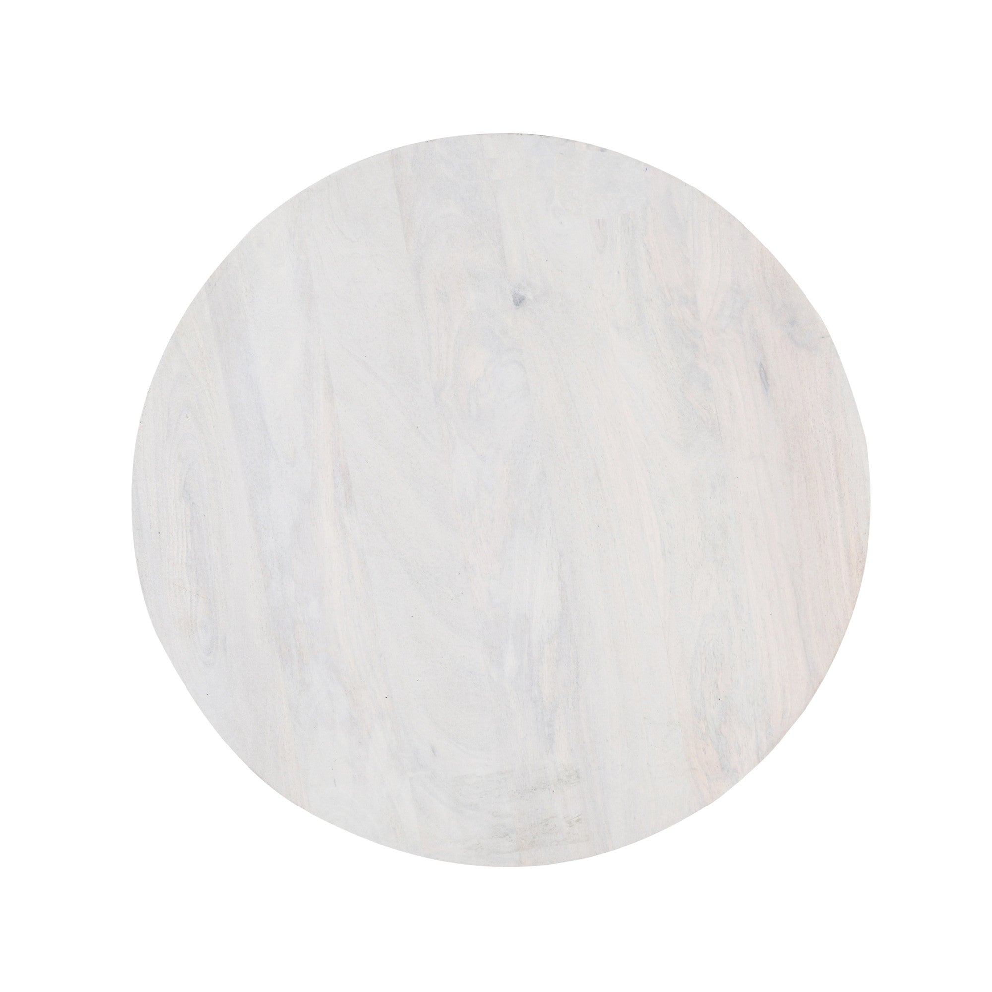 36" White Solid Wood Round Cross Legs Coffee Table