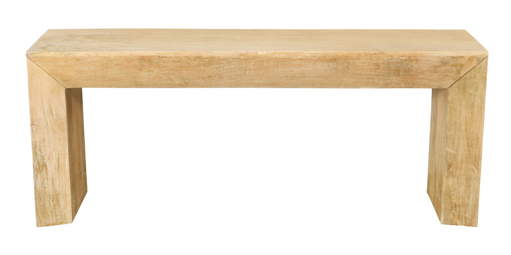 72" Natural Solid Wood Distressed Frame Console Table
