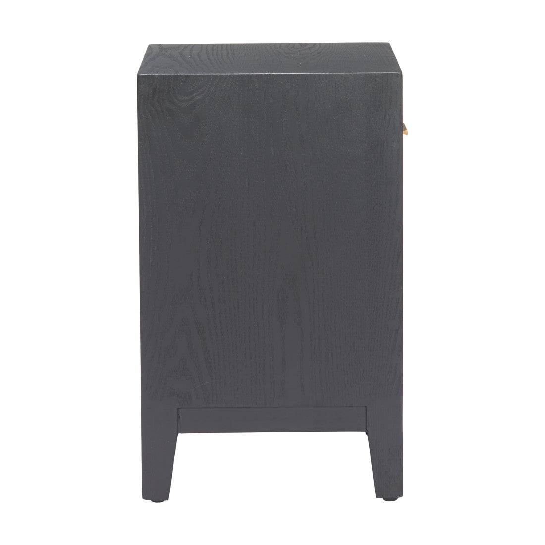 22" Gray Black and Natural Solid Wood End Table With Drawer And Shelf