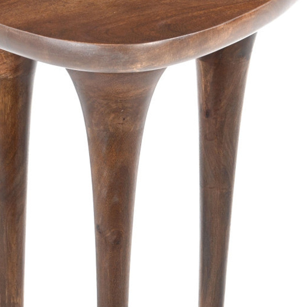 22" Walnut Solid Wood Oval End Table