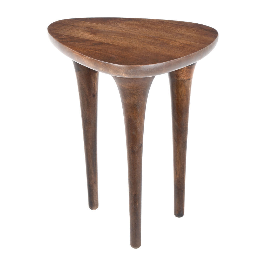 22" Walnut Solid Wood Oval End Table