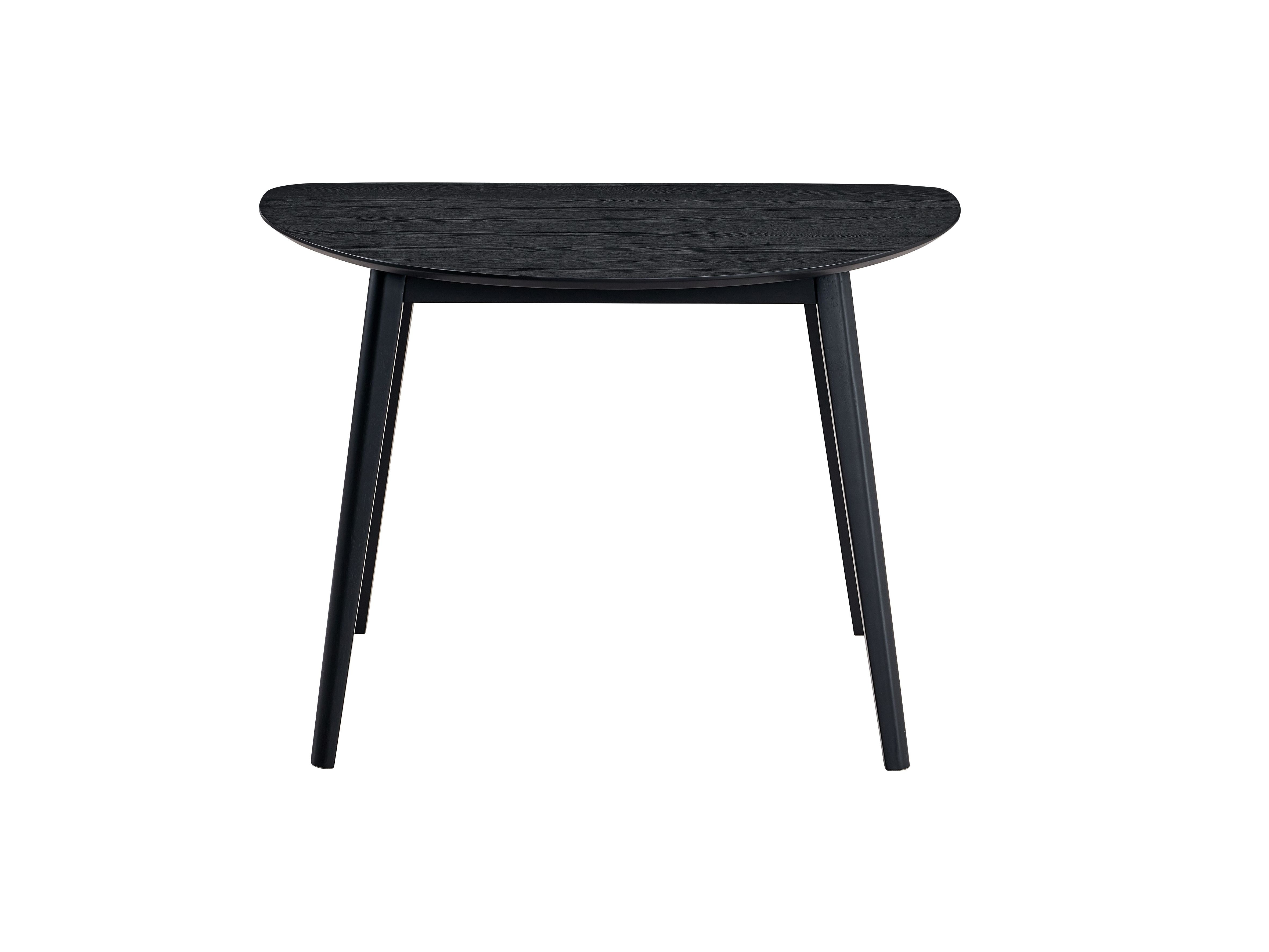 43" Black Wood Dining Table