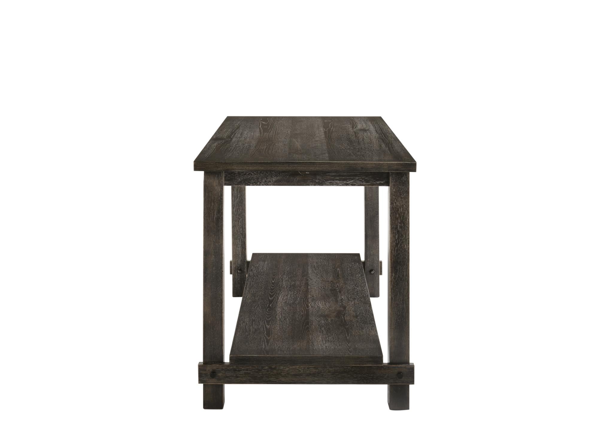 60" Gray Wood Dining Table