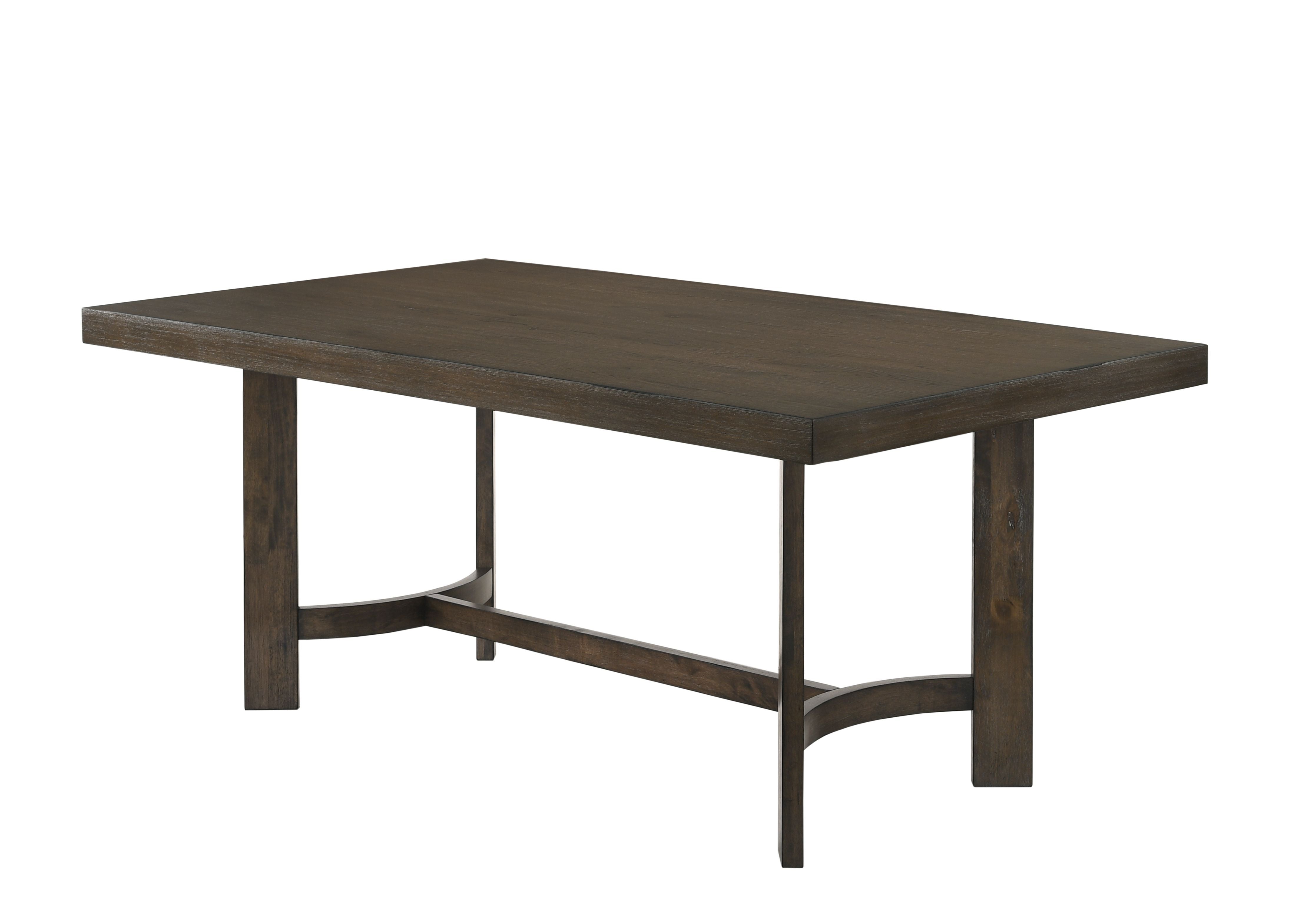 70" Espresso Wood Trestle Base Dining Table