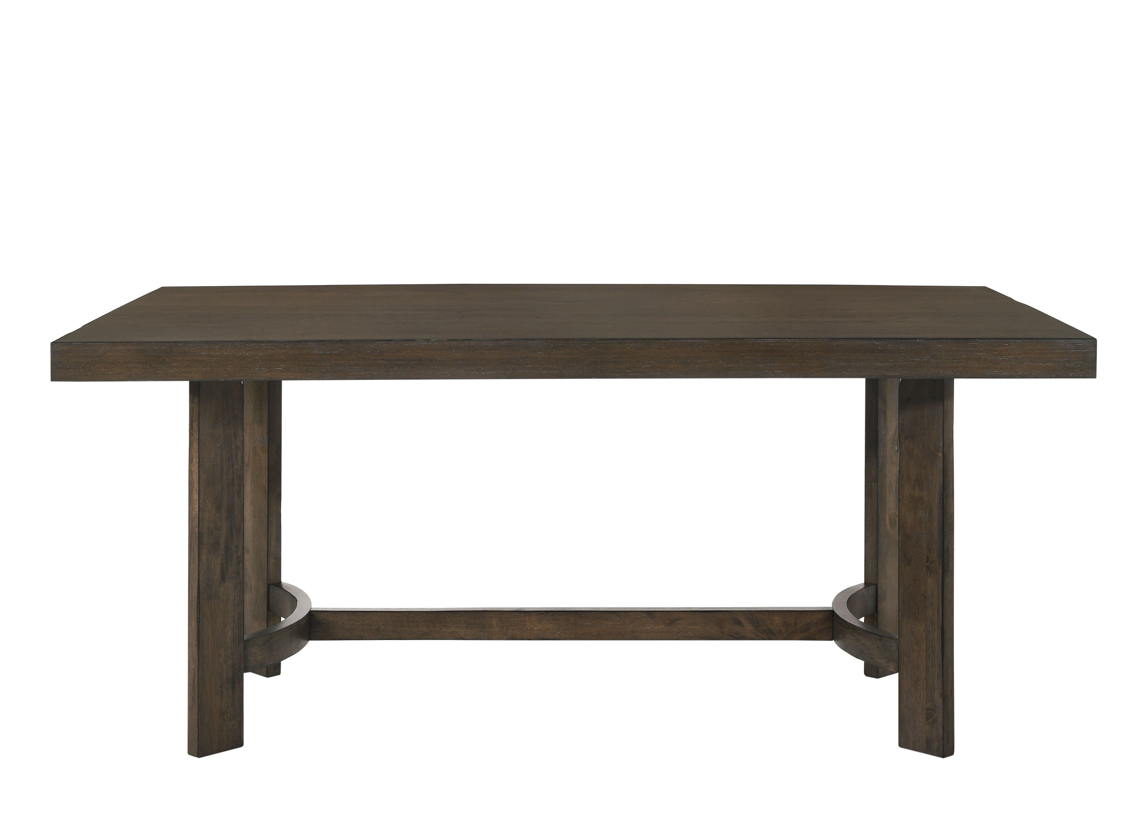 70" Espresso Wood Trestle Base Dining Table