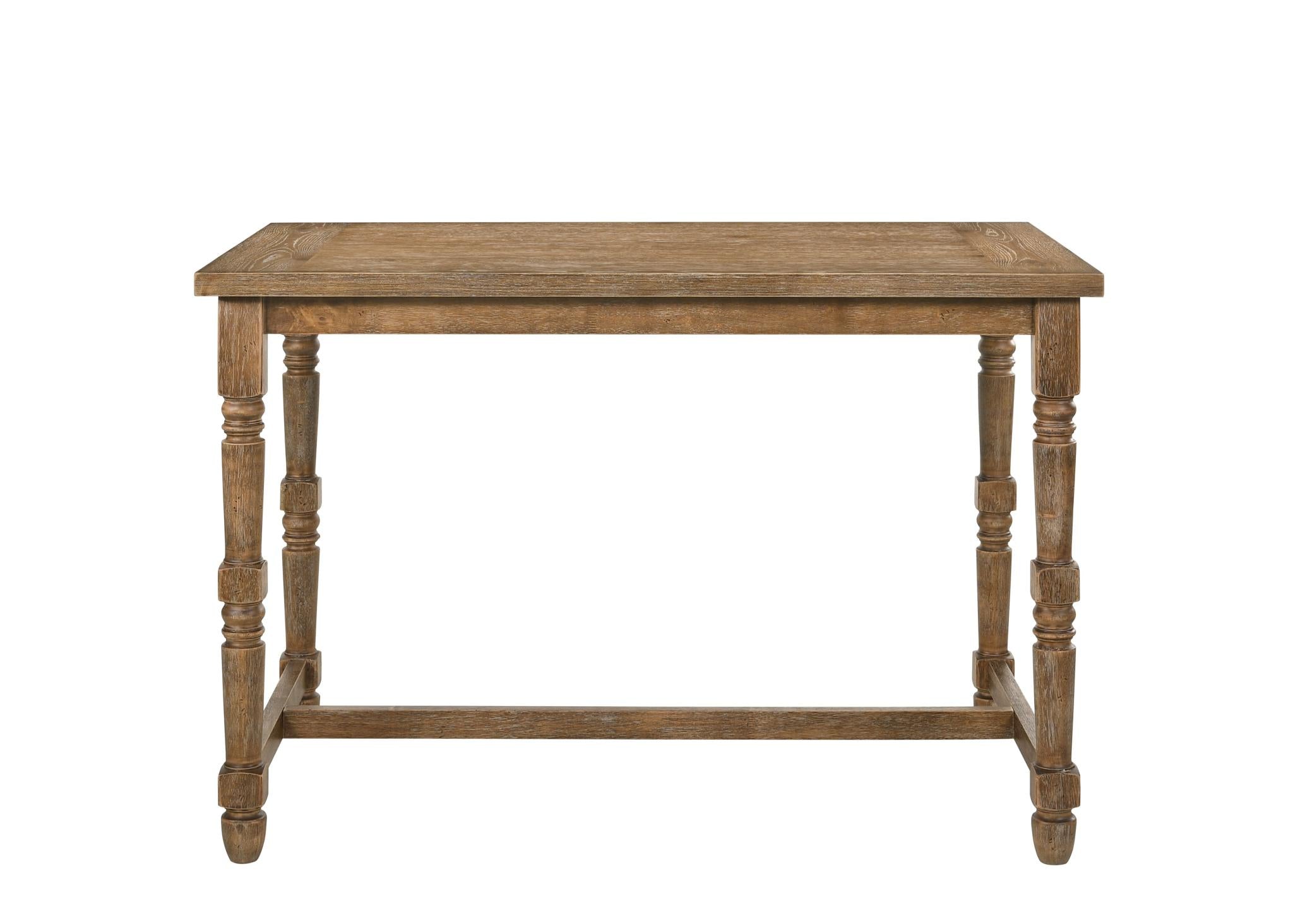54" Oak Wood Trestle Base Dining Table