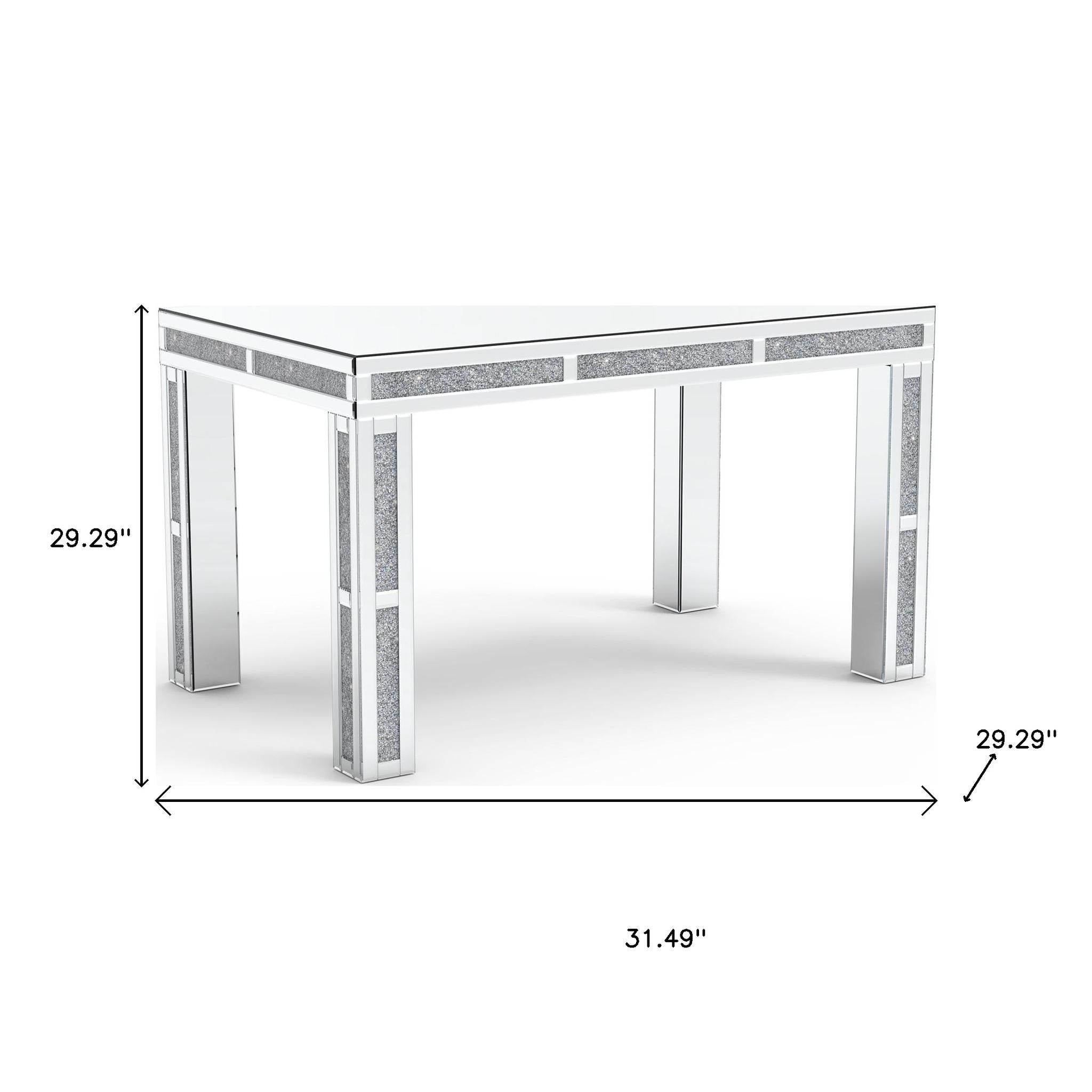 31" Silver Wood Dining Table