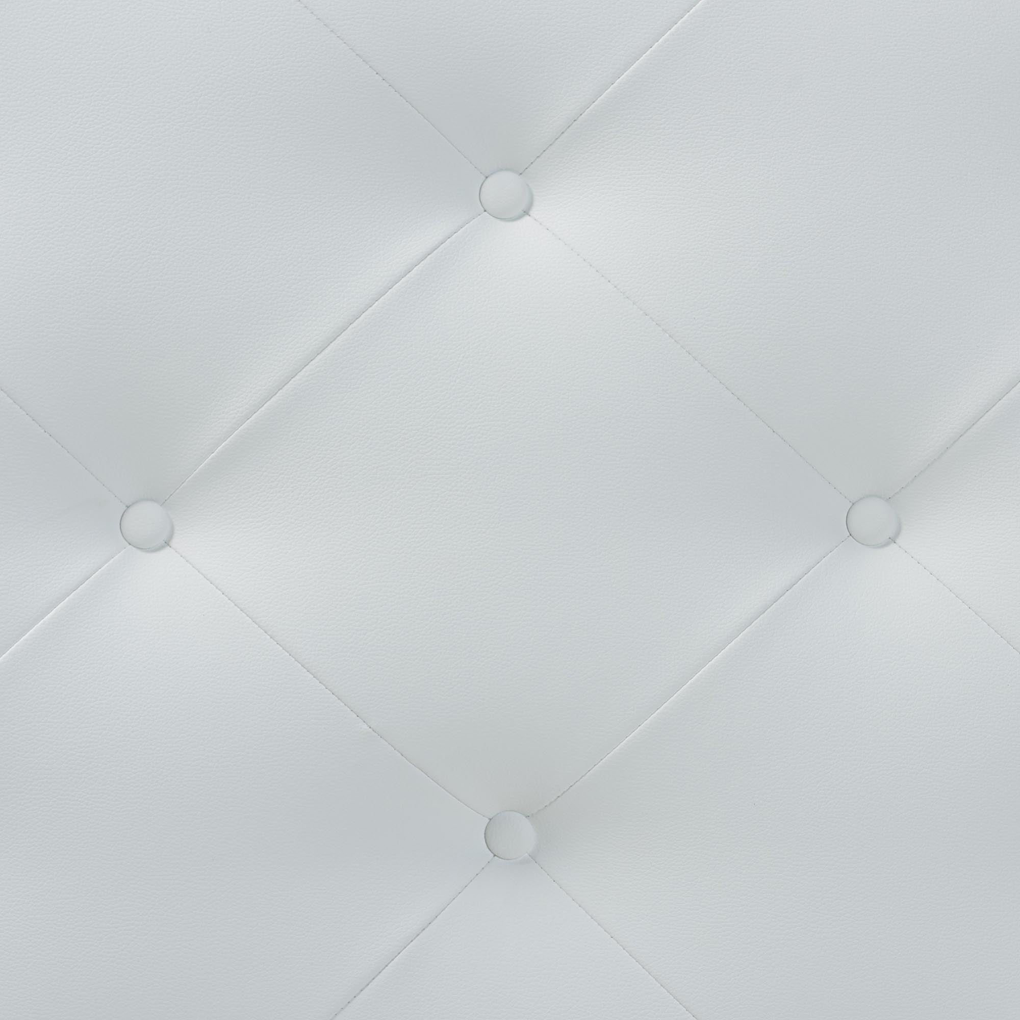 Baxton Studio Baltimore Modern and Contemporary King White Faux Leather Upholstered Headboard