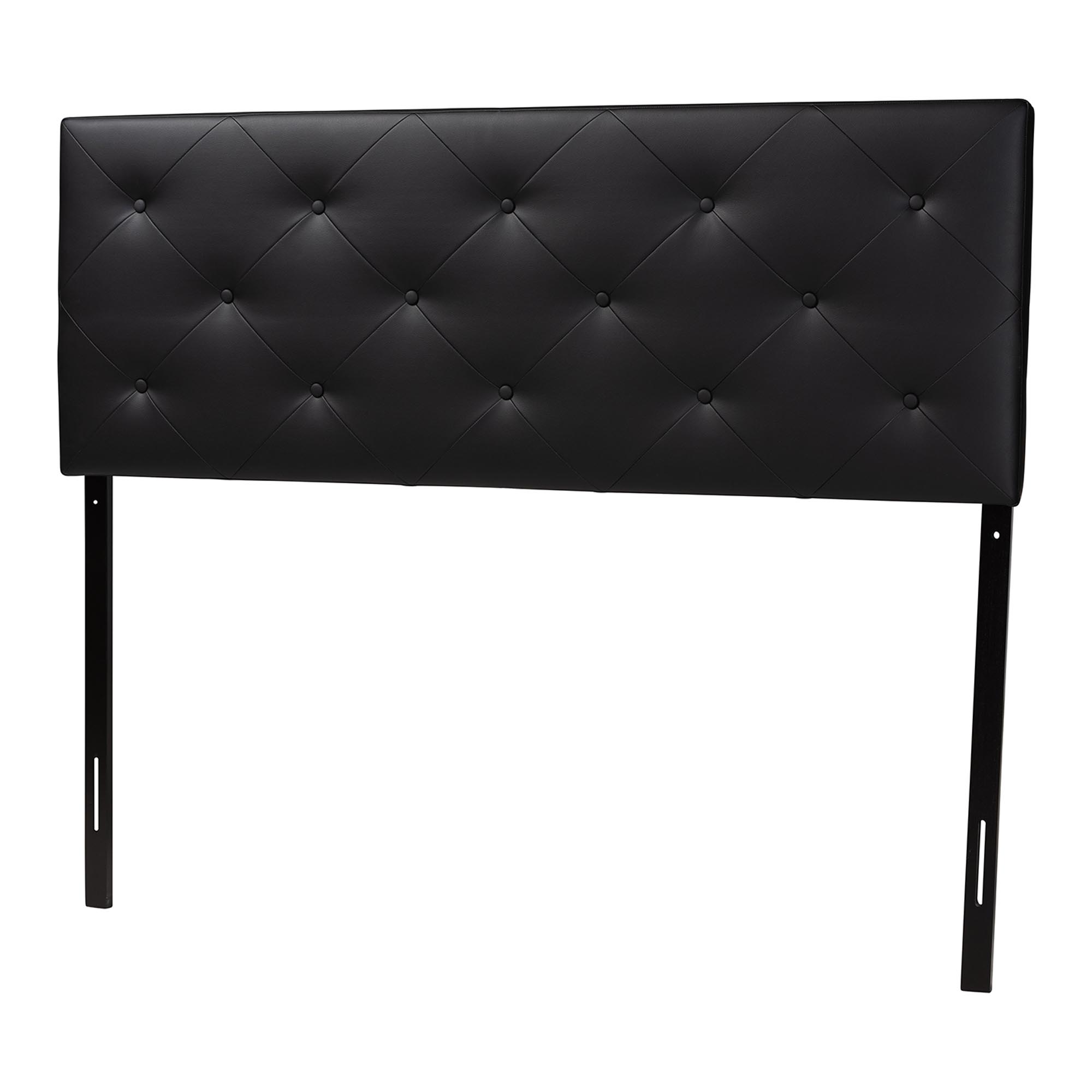 Baxton Studio Baltimore Modern and Contemporary King Black Faux Leather Upholstered Headboard
