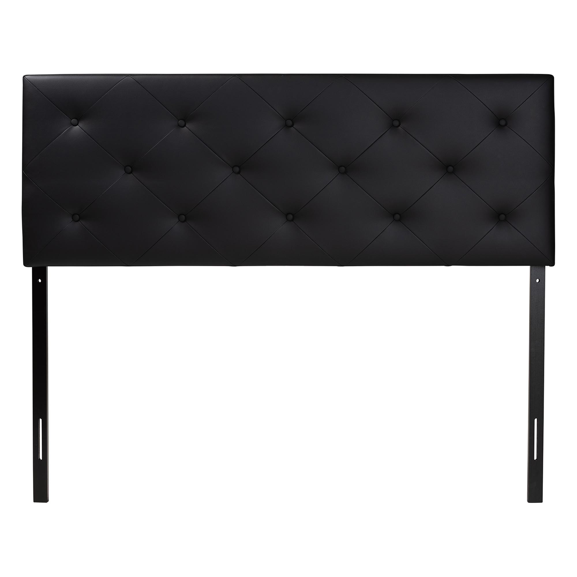 Baxton Studio Baltimore Modern and Contemporary King Black Faux Leather Upholstered Headboard