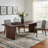 108" Brown Solid Wood Live Edge Sled Base Dining Table