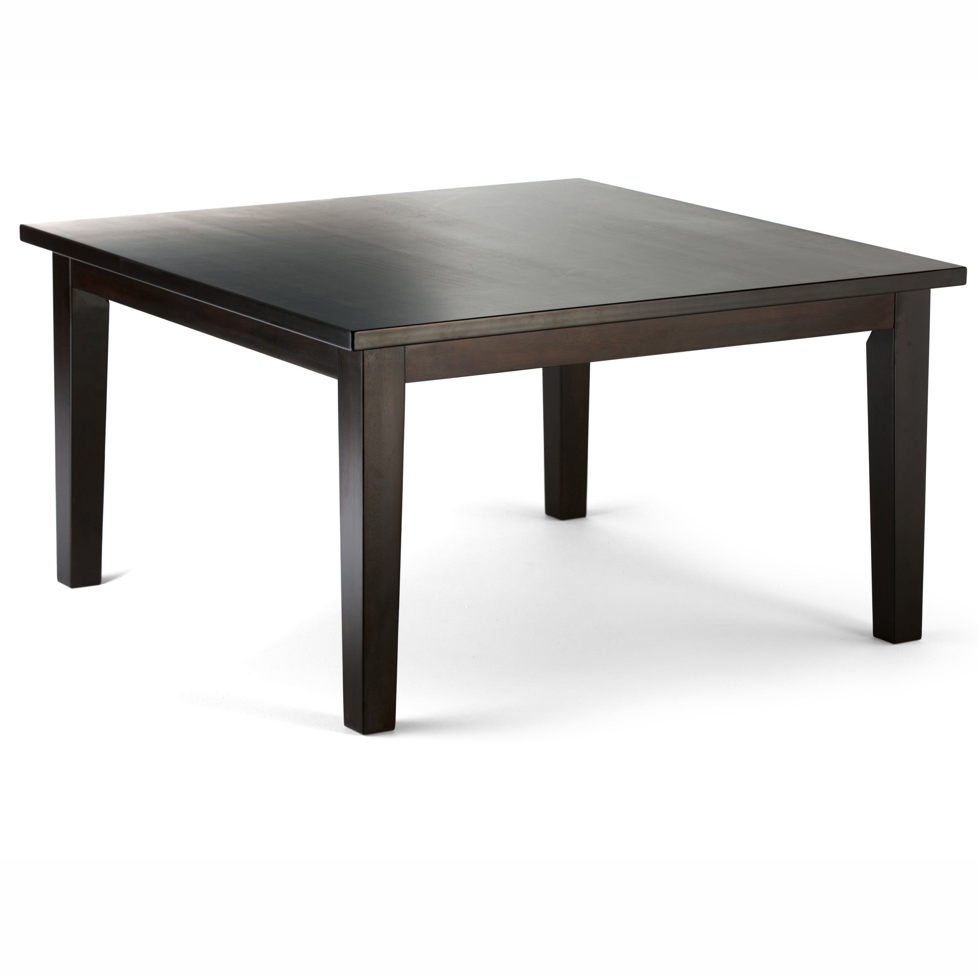 54" Brown Solid Wood Square Dining Table