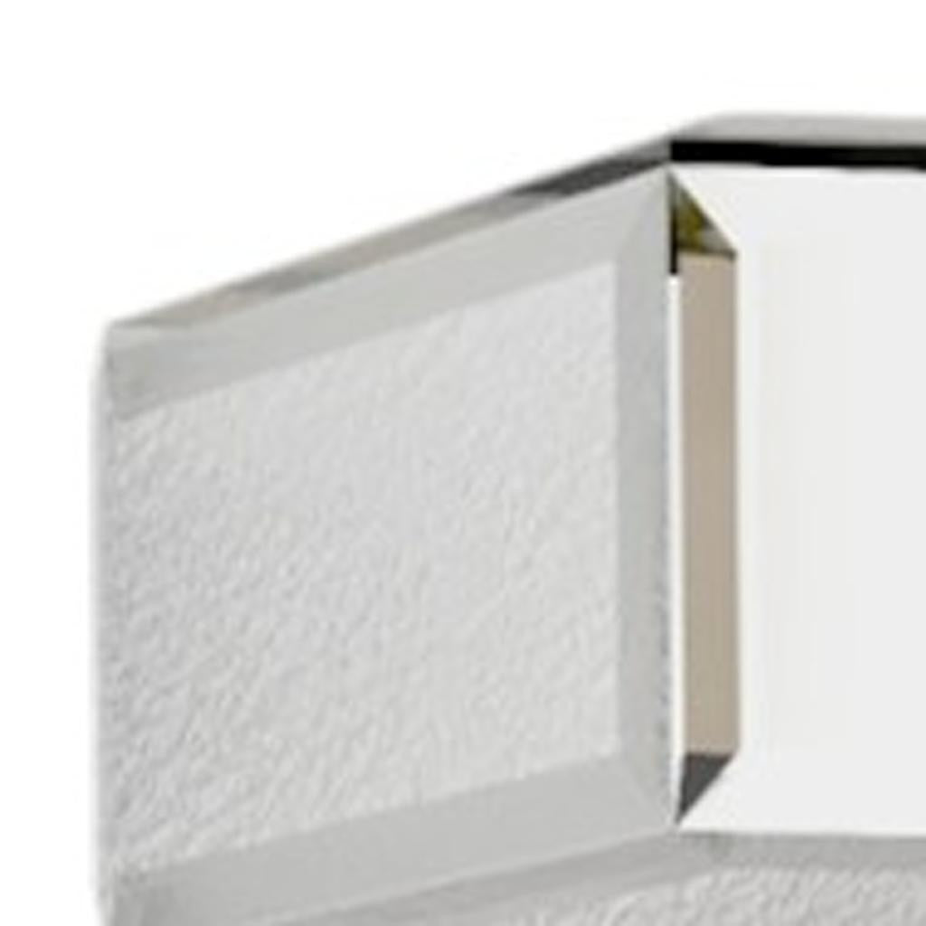 Set Of Three Silver Glass Wall Mounted Floating Shelf