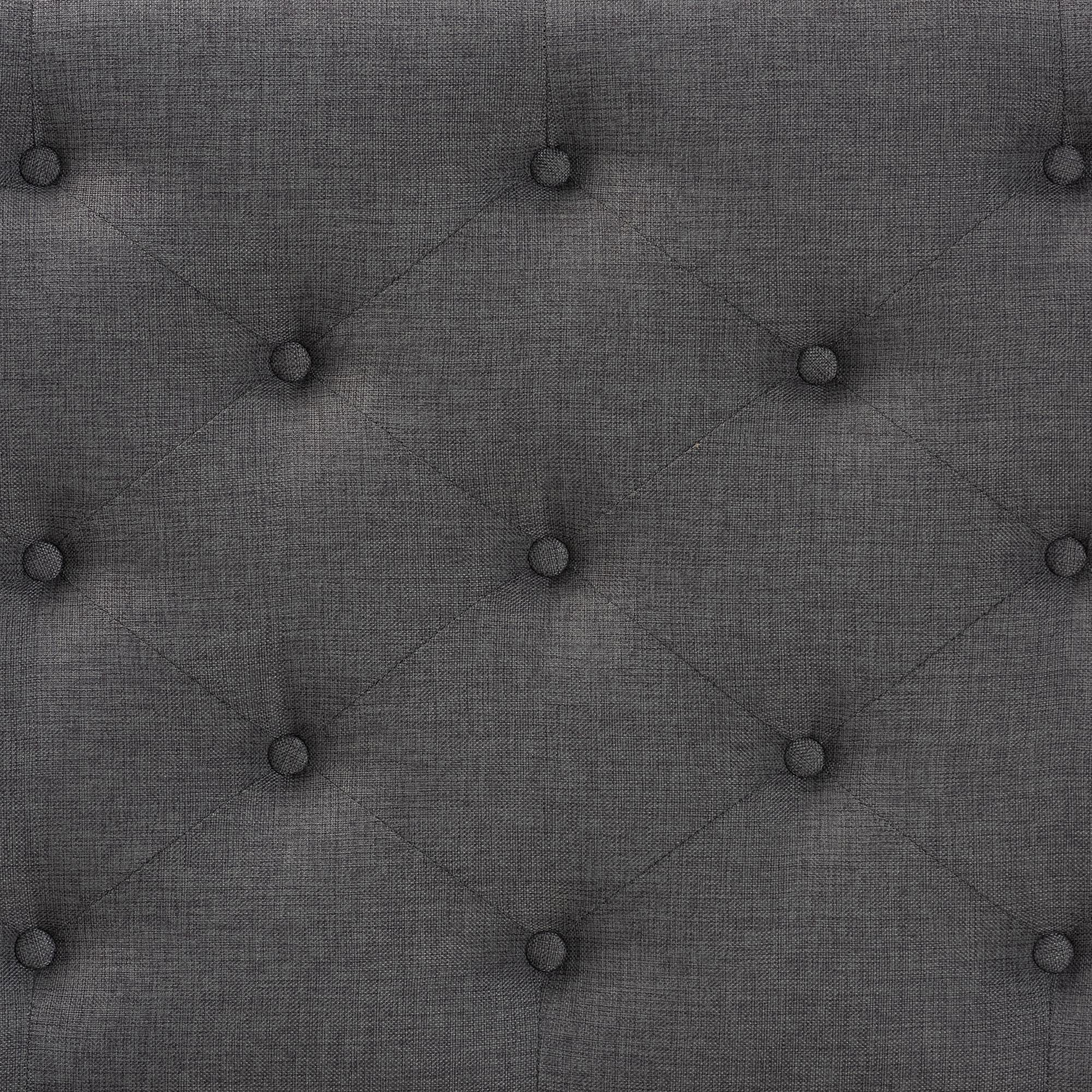 Baxton Studio Viviana Modern and Contemporary Grey Fabric Upholstered Button-tufted Full Size Headboard