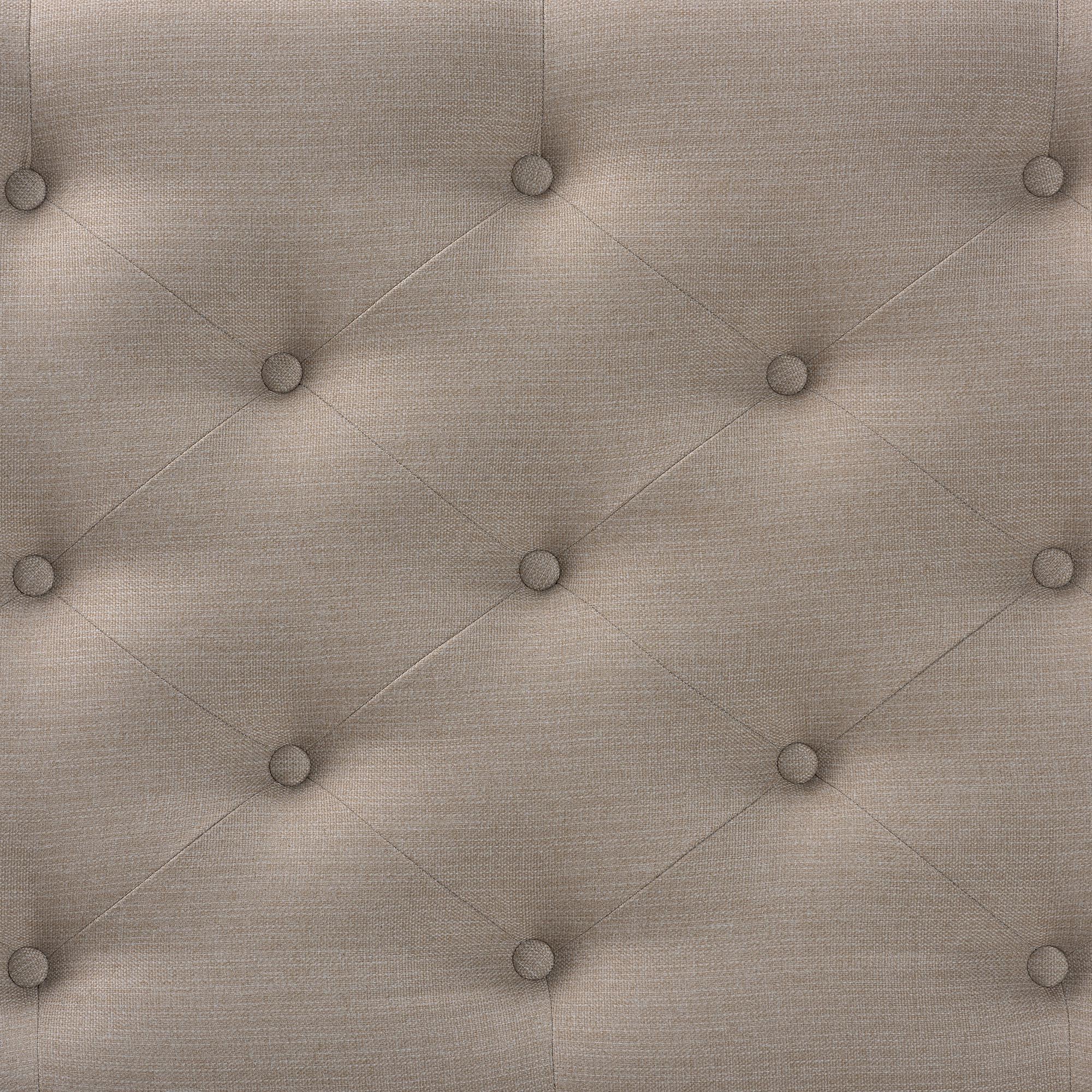 Baxton Studio Viviana Modern and Contemporary Light Beige Fabric Upholstered Button-tufted Queen Size Headboard