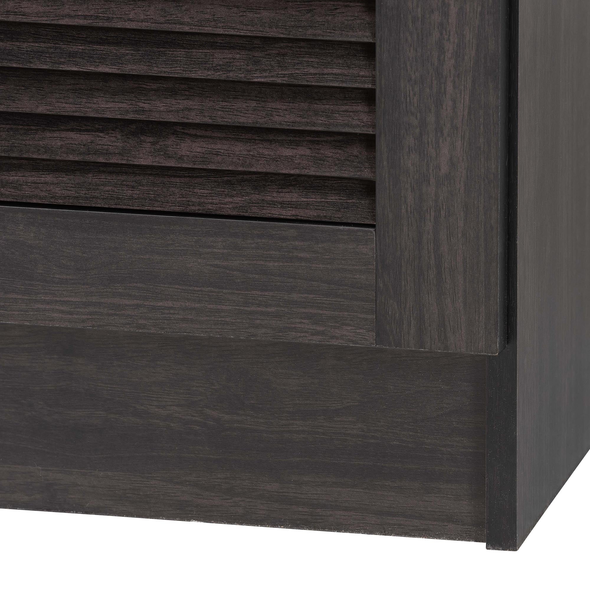 Baxton Studio Agni Modern and Contemporary Dark Brown Buffet and Hutch Kitchen Cabinet