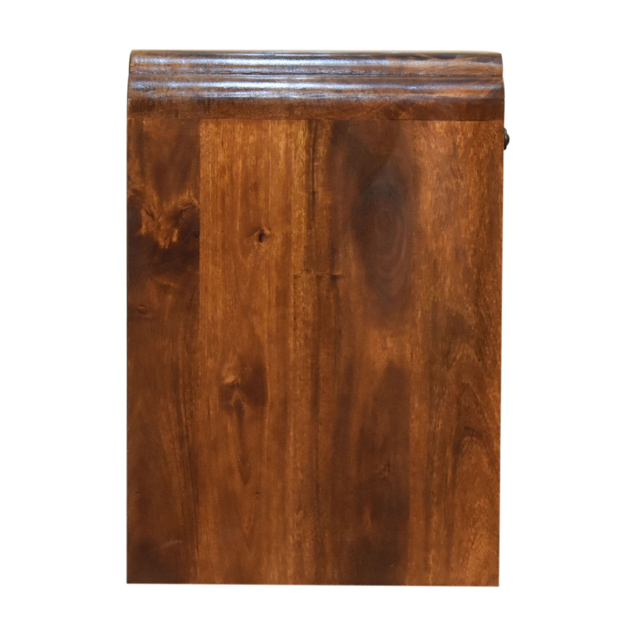 20" Brown Solid Wood Scalloped Edge One Drawer Nightstand