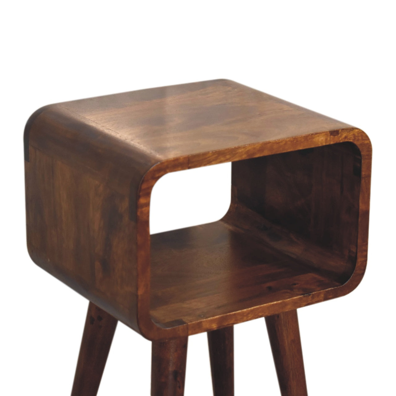 20" Chestnut Solid Wood Open Nightstand
