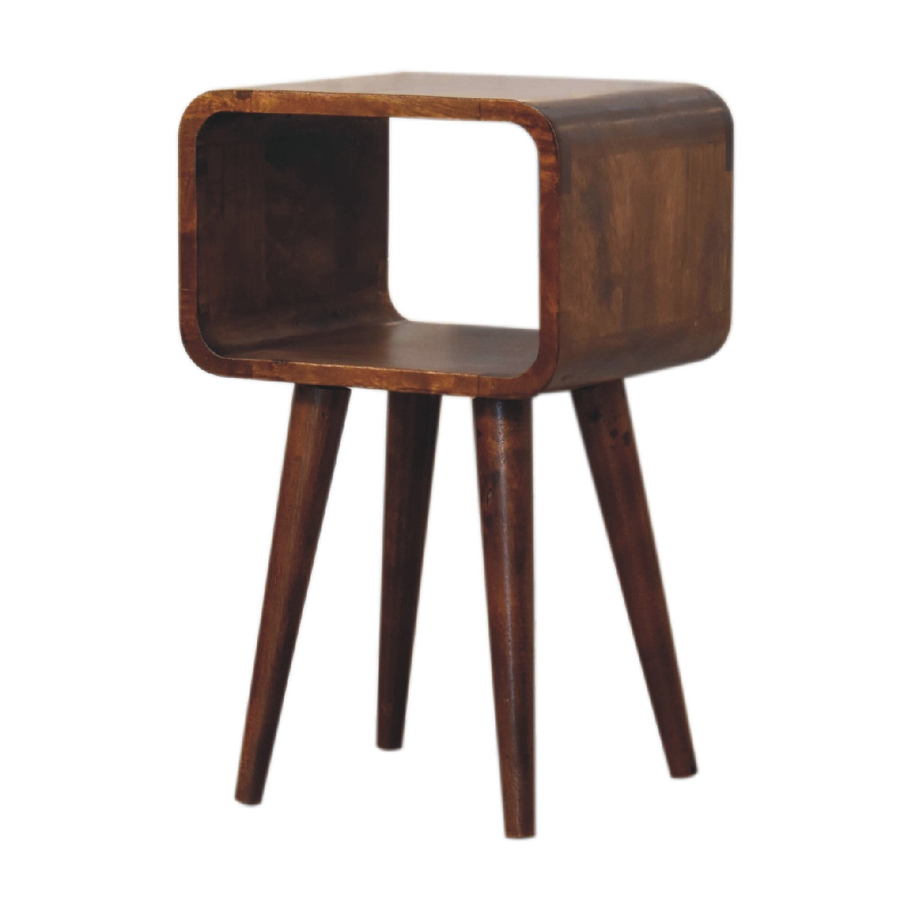 20" Chestnut Solid Wood Open Nightstand