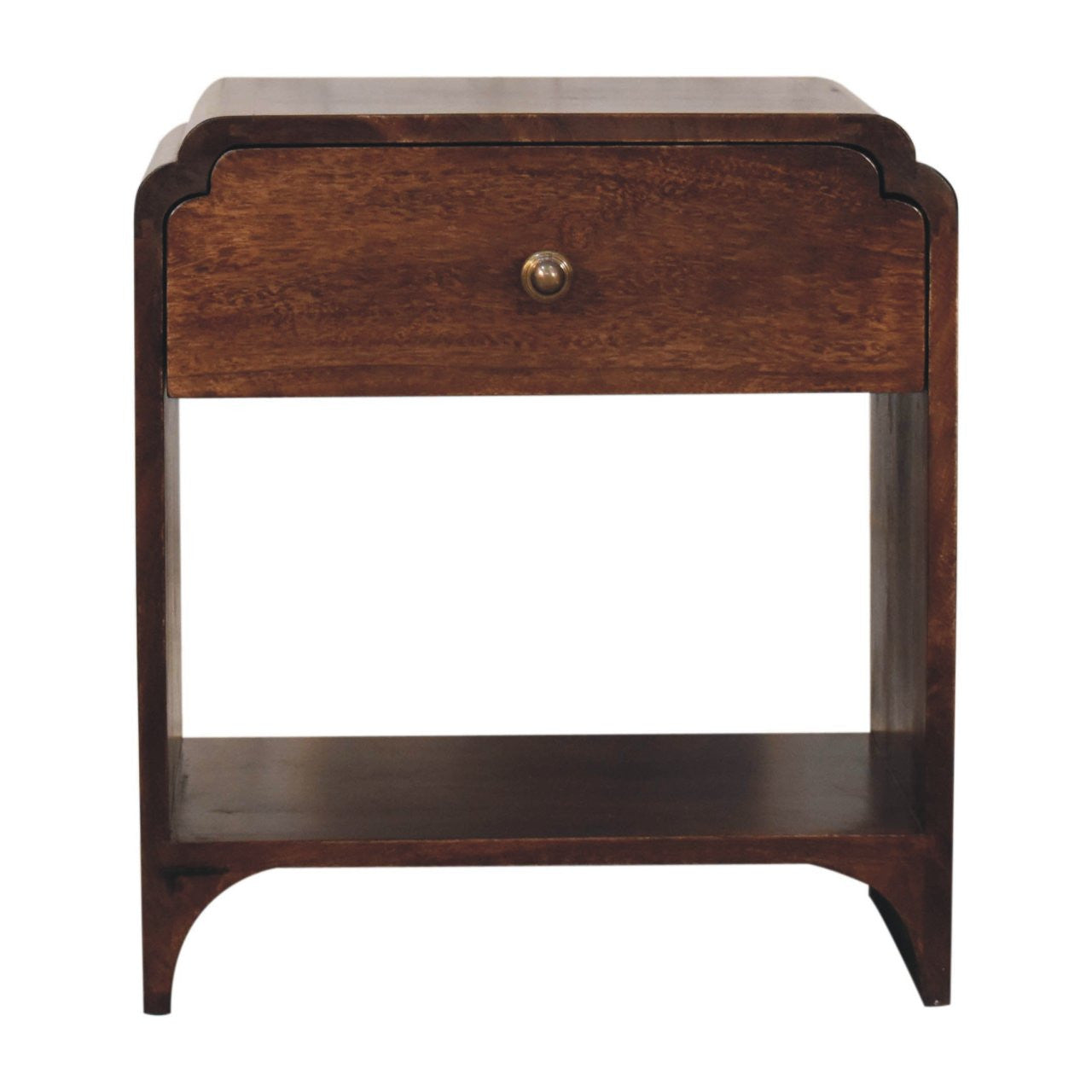 20" Chestnut Solid Wood One Drawer Nightstand