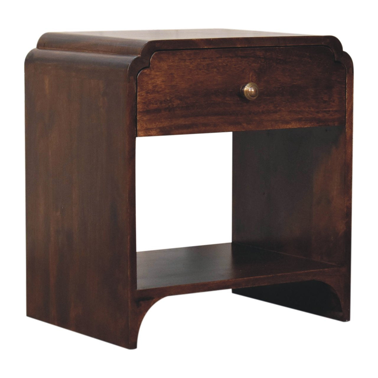 20" Chestnut Solid Wood One Drawer Nightstand