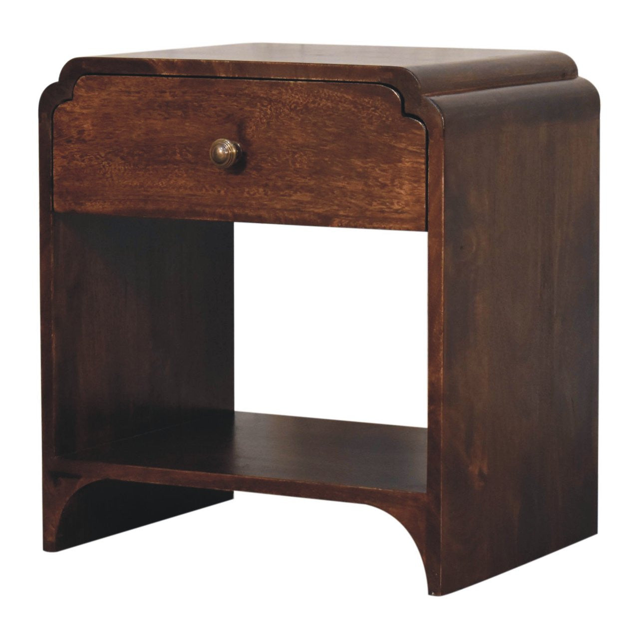 20" Chestnut Solid Wood One Drawer Nightstand