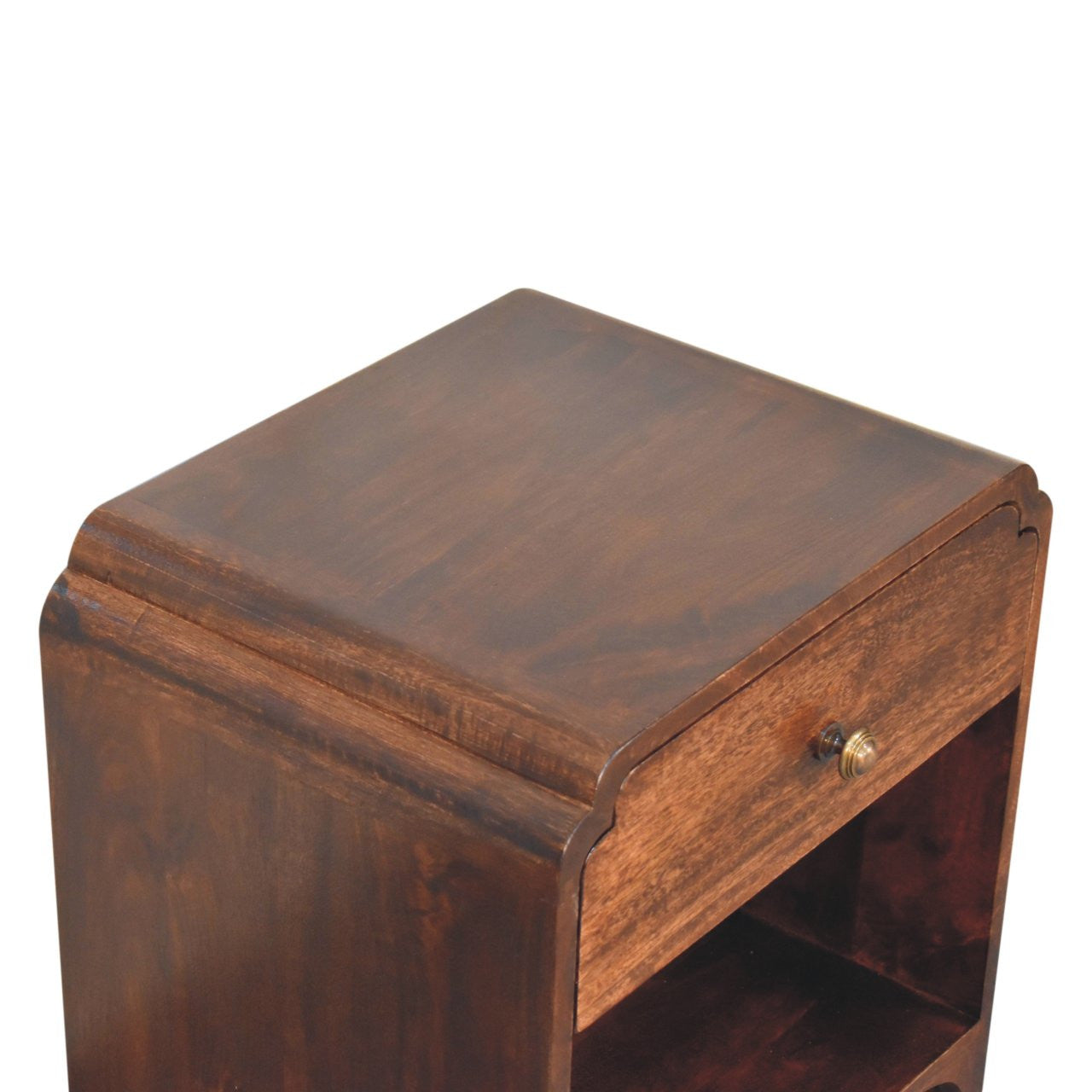 20" Chestnut Solid Wood One Drawer Nightstand