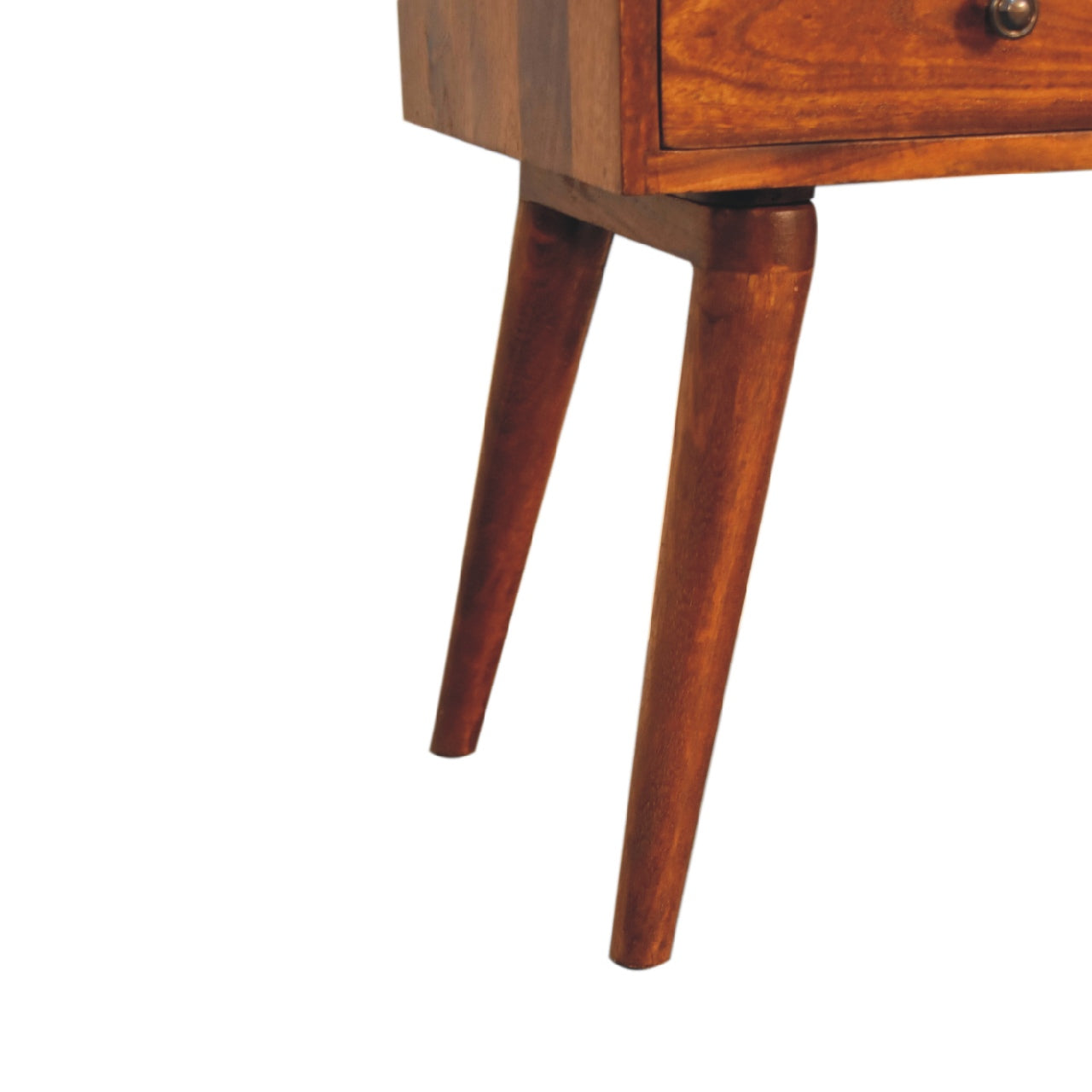 22" Chestnut Solid Wood One Drawer Nightstand