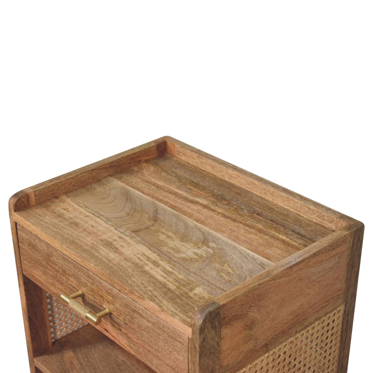 23" Oak Solid Wood One Drawer Nightstand