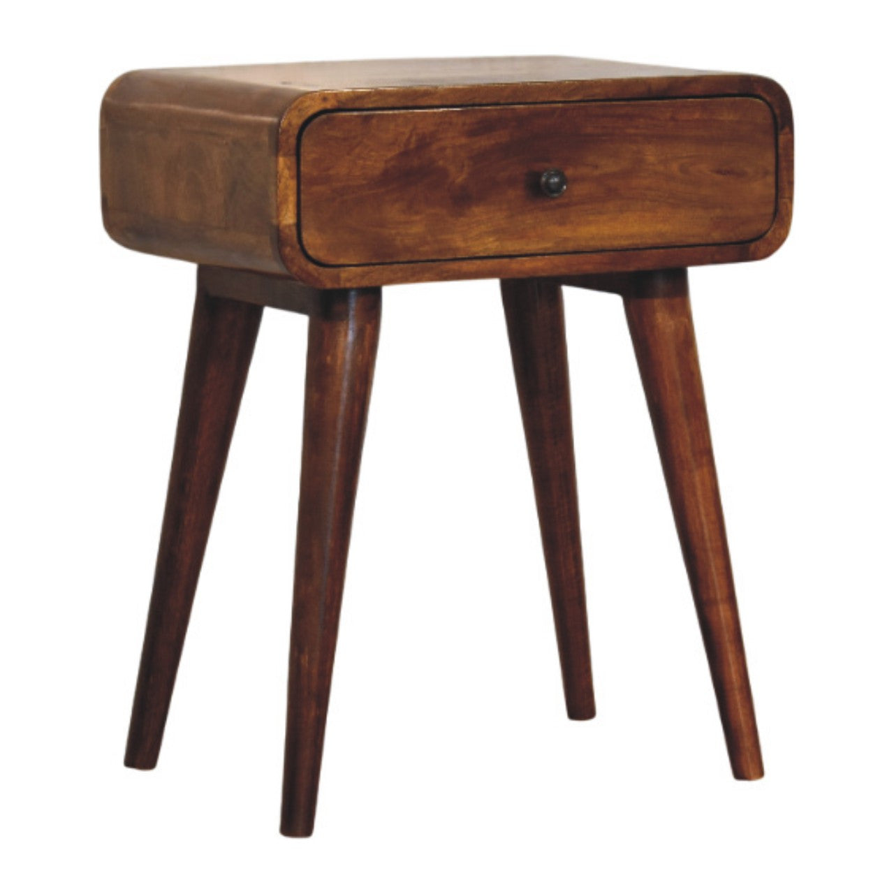 22" Chestnut Solid Wood One Drawer Nightstand