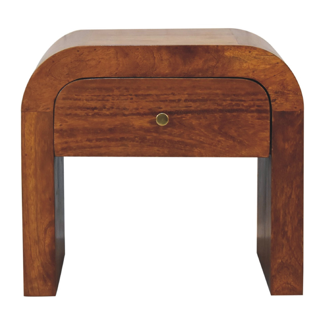 16" Chestnut Solid Wood One Drawer Nightstand