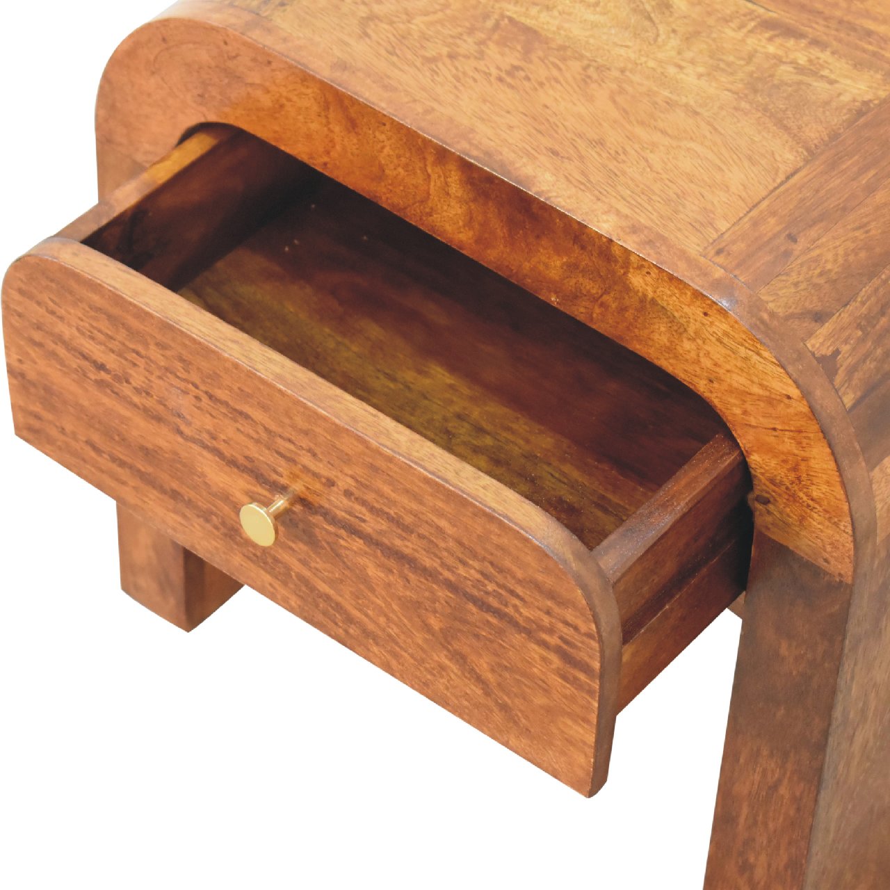 16" Chestnut Solid Wood One Drawer Nightstand