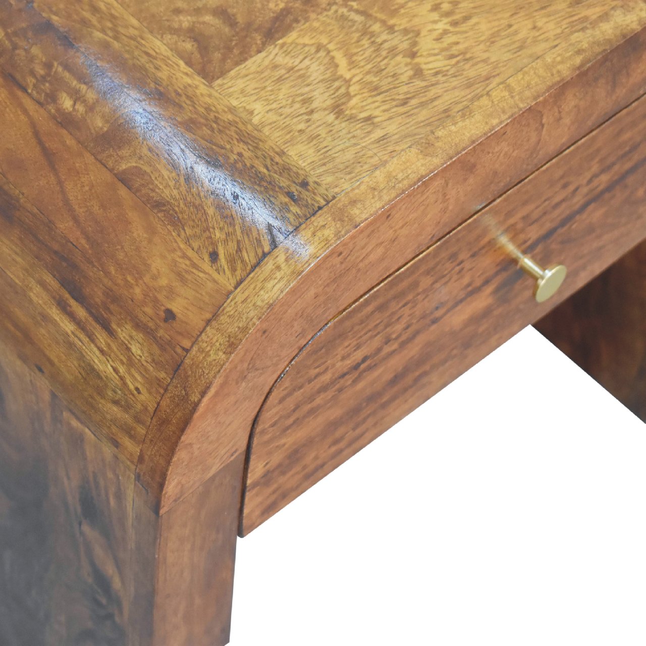 16" Chestnut Solid Wood One Drawer Nightstand