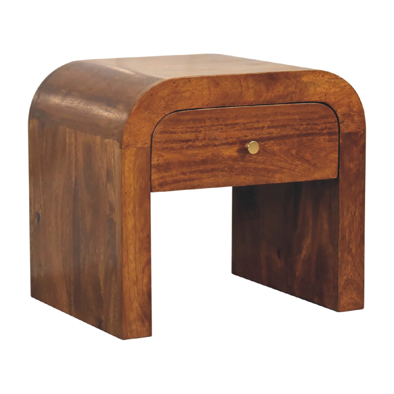 16" Chestnut Solid Wood One Drawer Nightstand