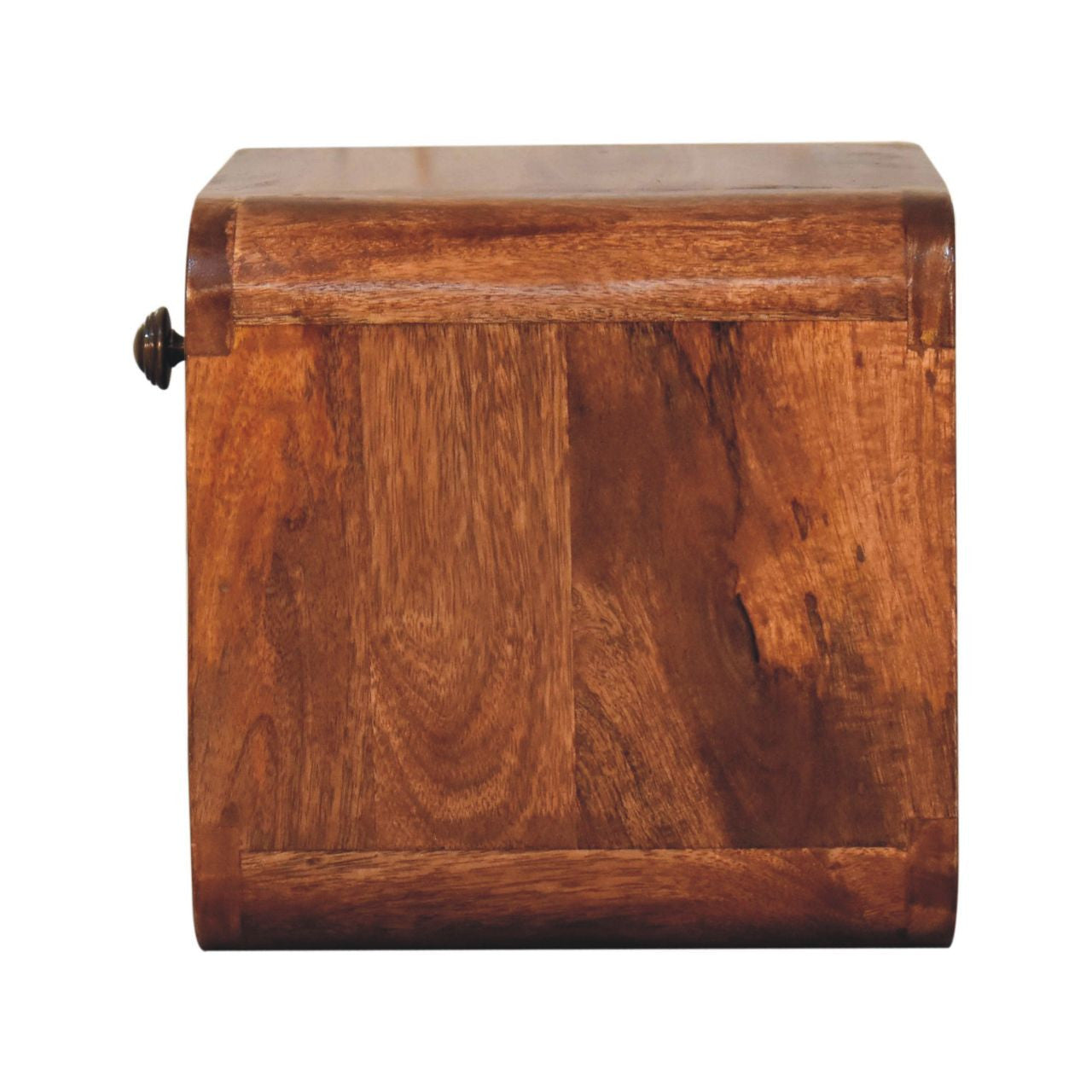 12" Brown Solid Wood Square One Drawer Floating Nightstand