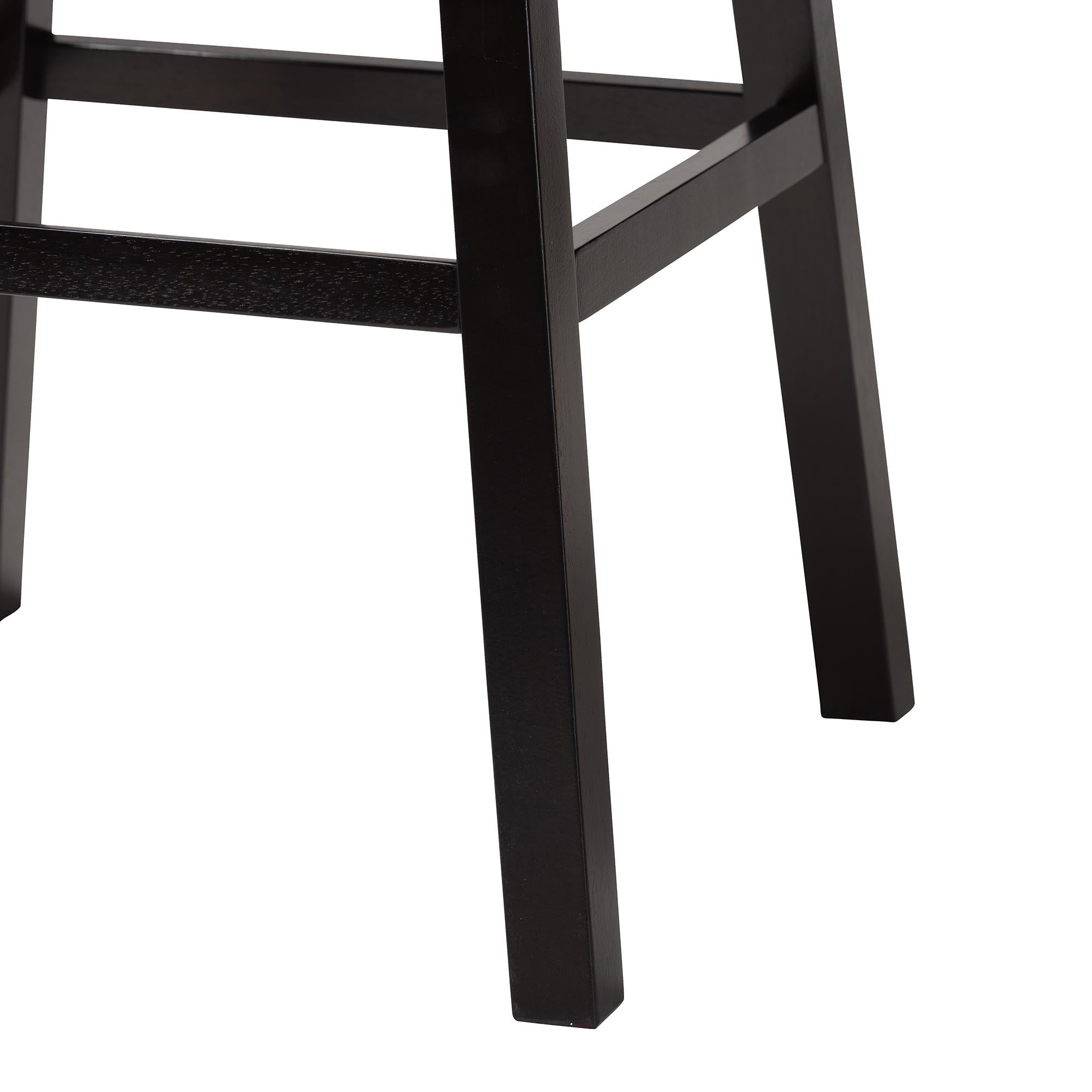 Baxton Studio Avril Modern and Contemporary White Faux Leather Tufted 2-Piece Swivel Barstool Set with Nail heads Trim