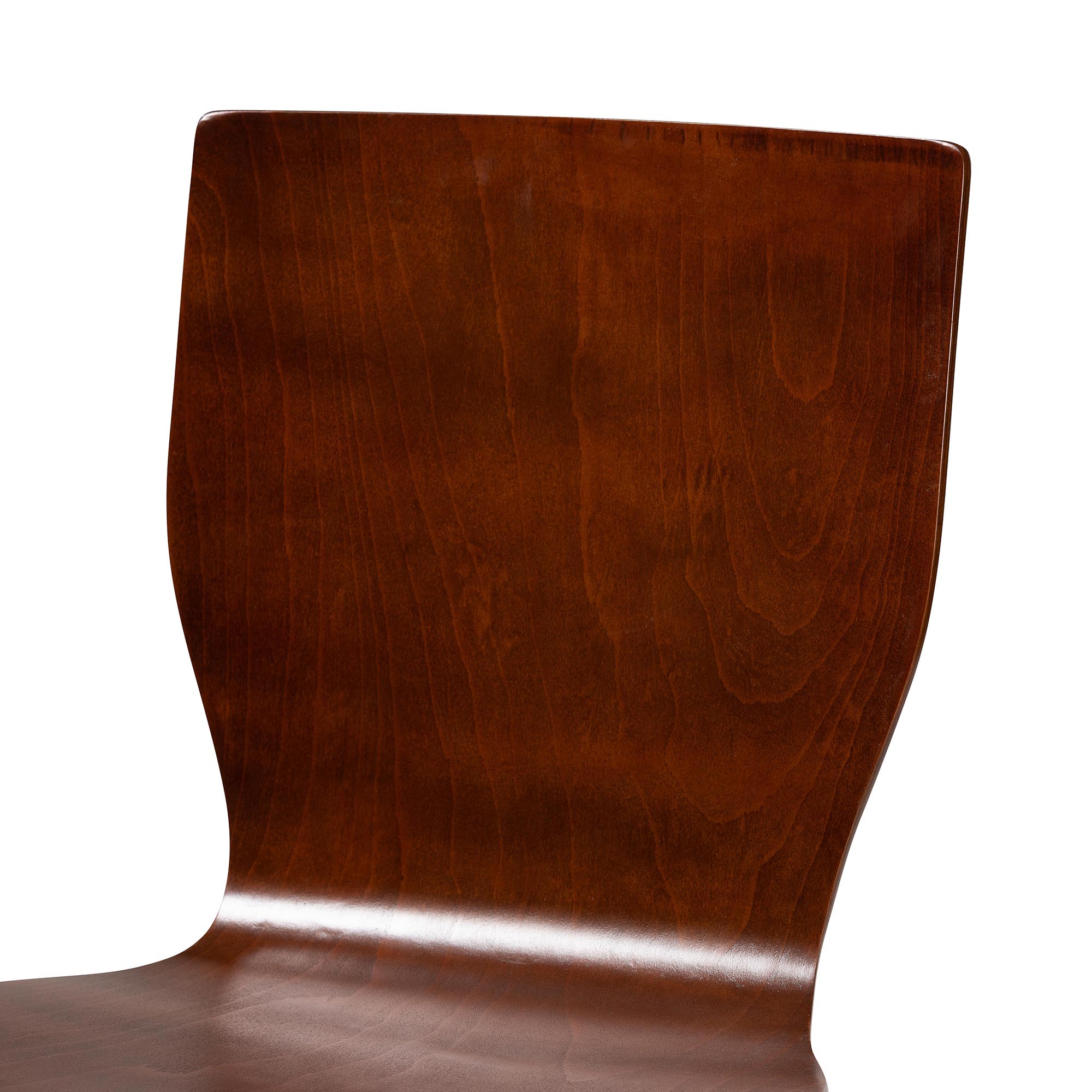 Baxton Studio Elsa Mid-century Modern Scandinavian Style Dark Walnut Bent Wood Dining Chair