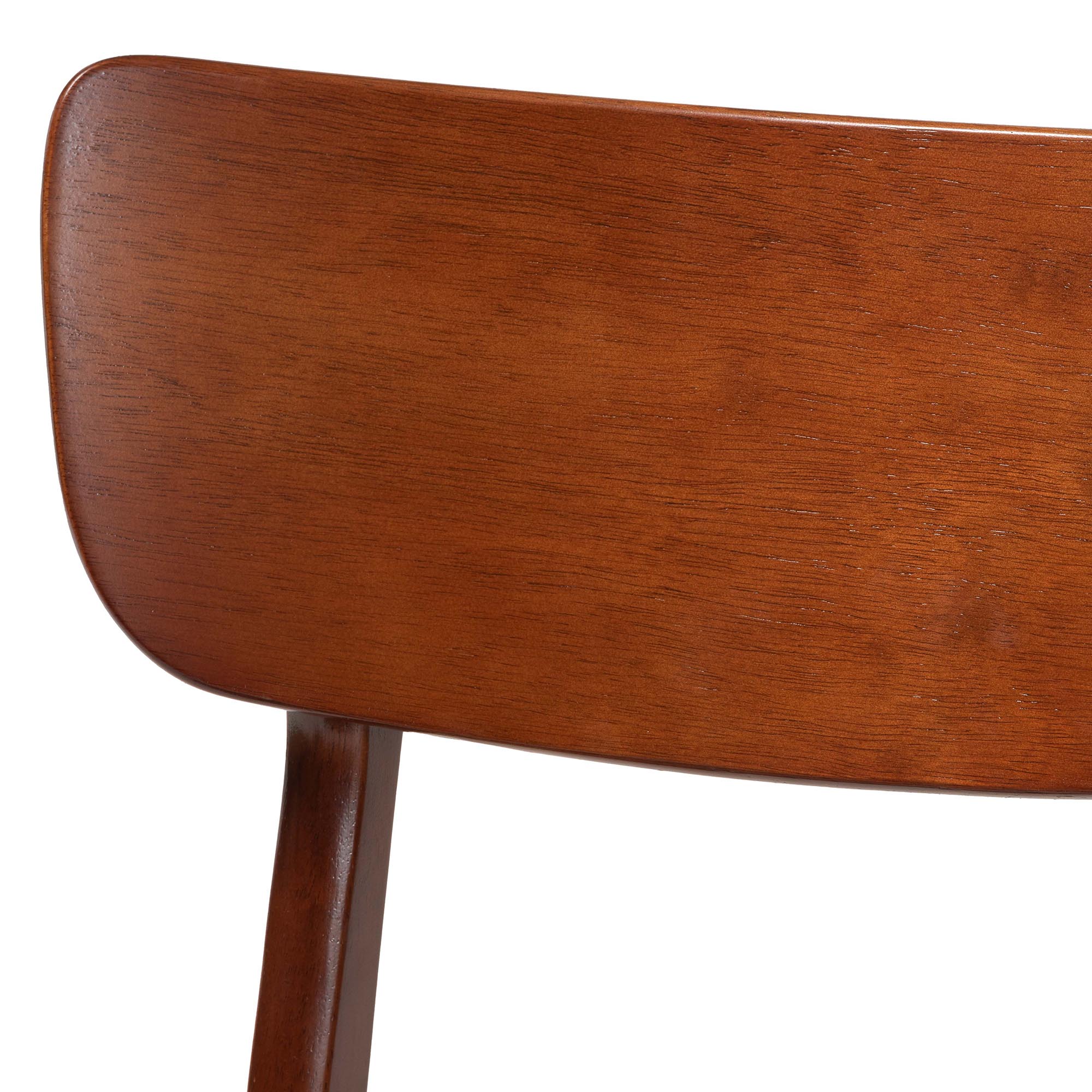 Baxton Studio Netherlands Mid-century Modern Scandinavian Style Dark Walnut Bent Wood Dining Side Chair