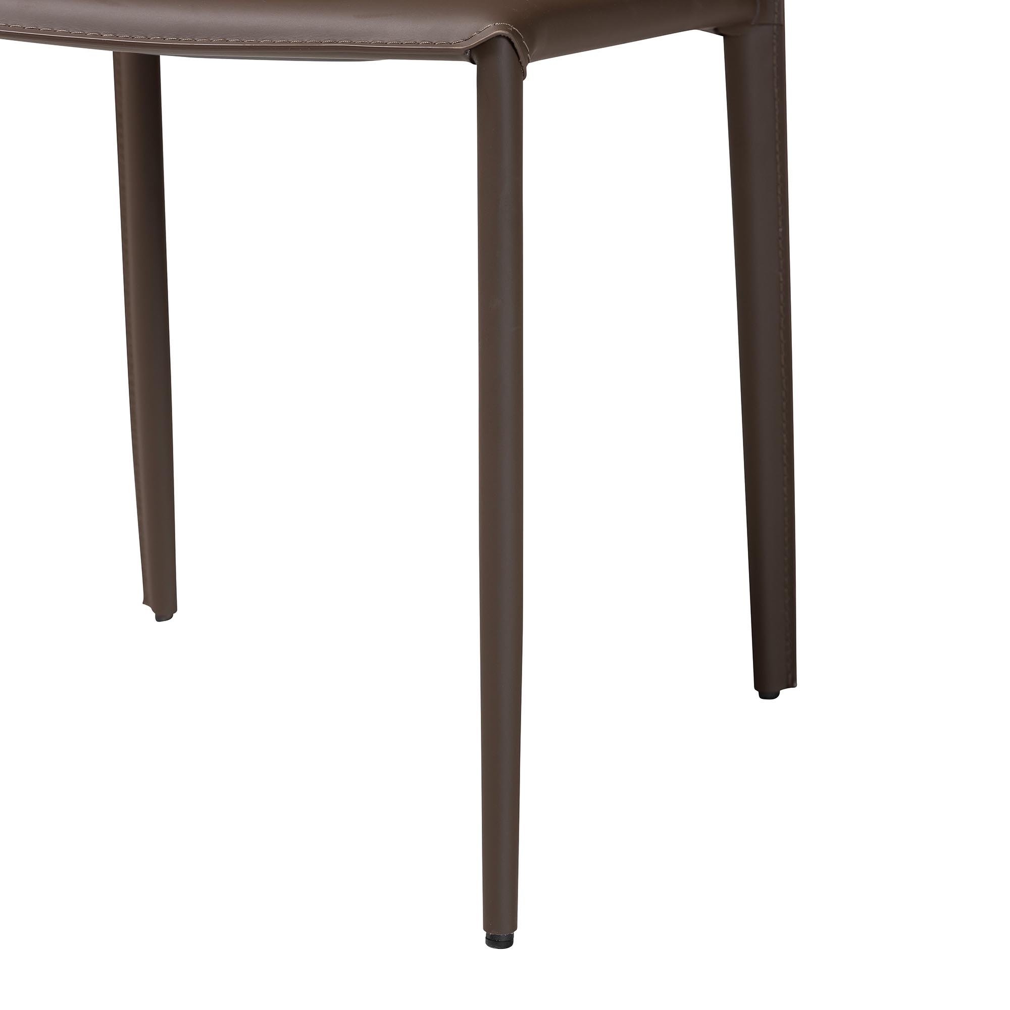 Baxton Studio Rockford Modern and Contemporary Taupe Bonded Leather Upholstered Dining Chair (Set of 2)