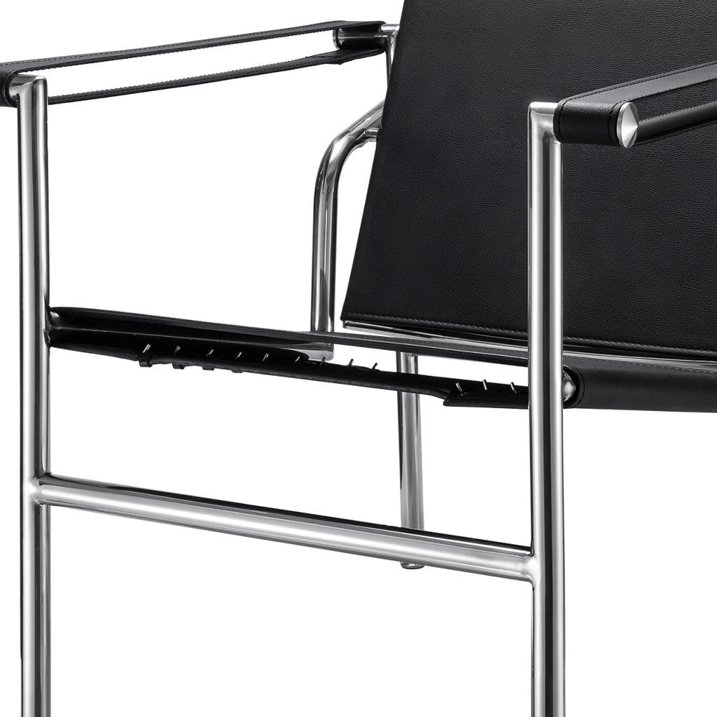 24" Silver Stainless Steel Arm Chair