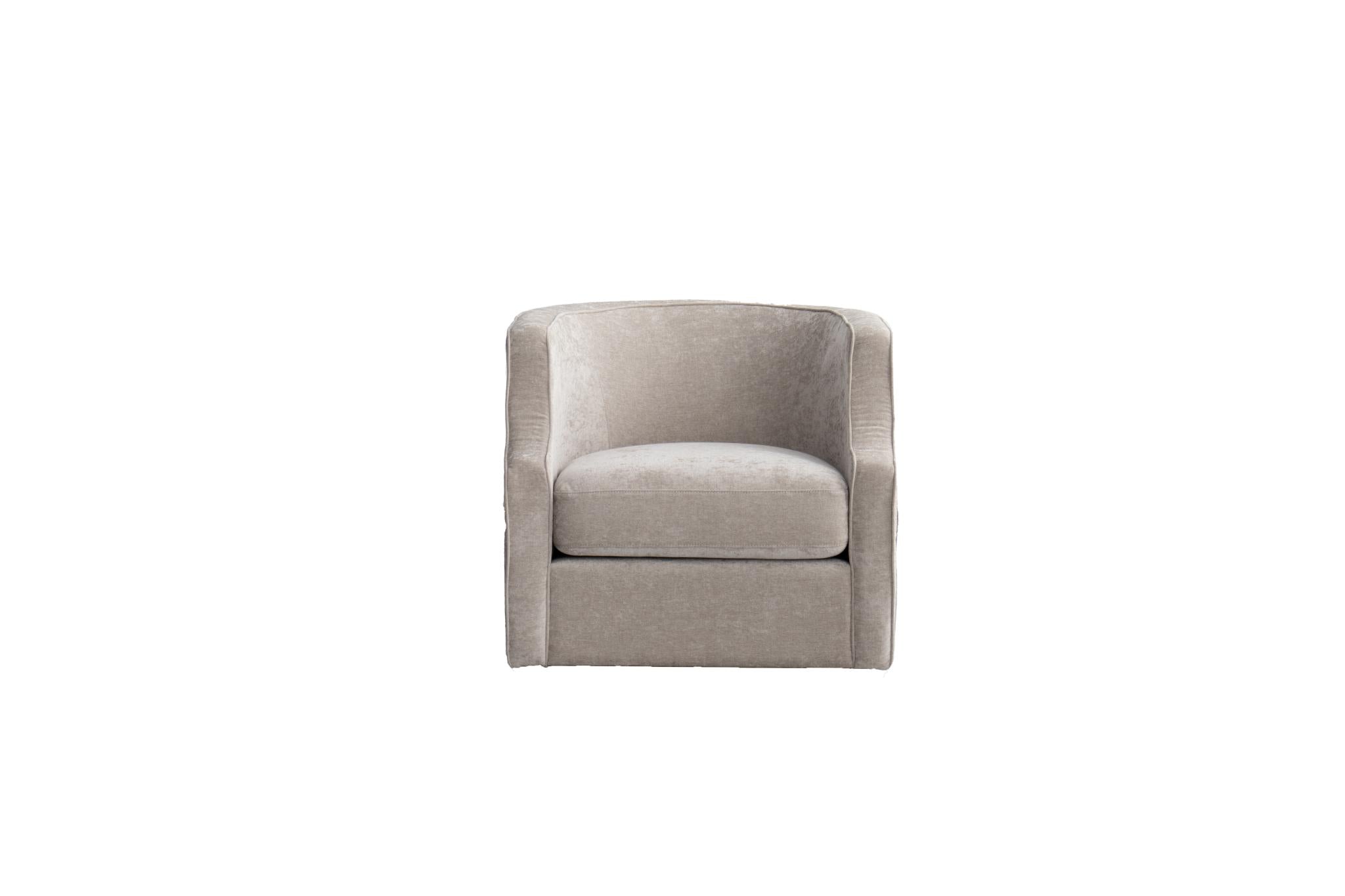 32" Beige Fabric Upholstered Arm Chair