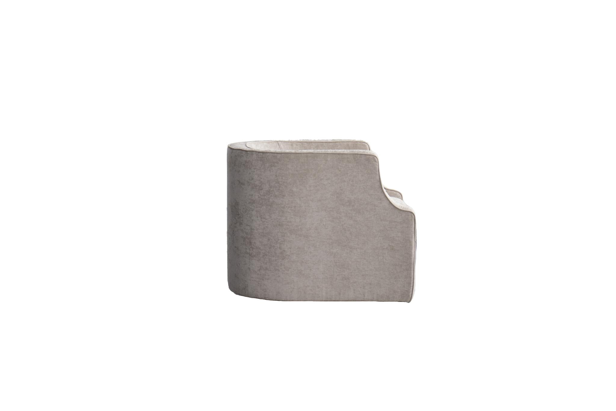 32" Beige Fabric Upholstered Arm Chair