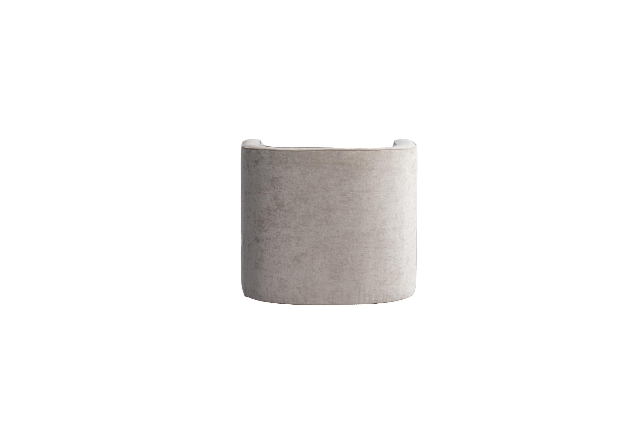 32" Beige Fabric Upholstered Arm Chair