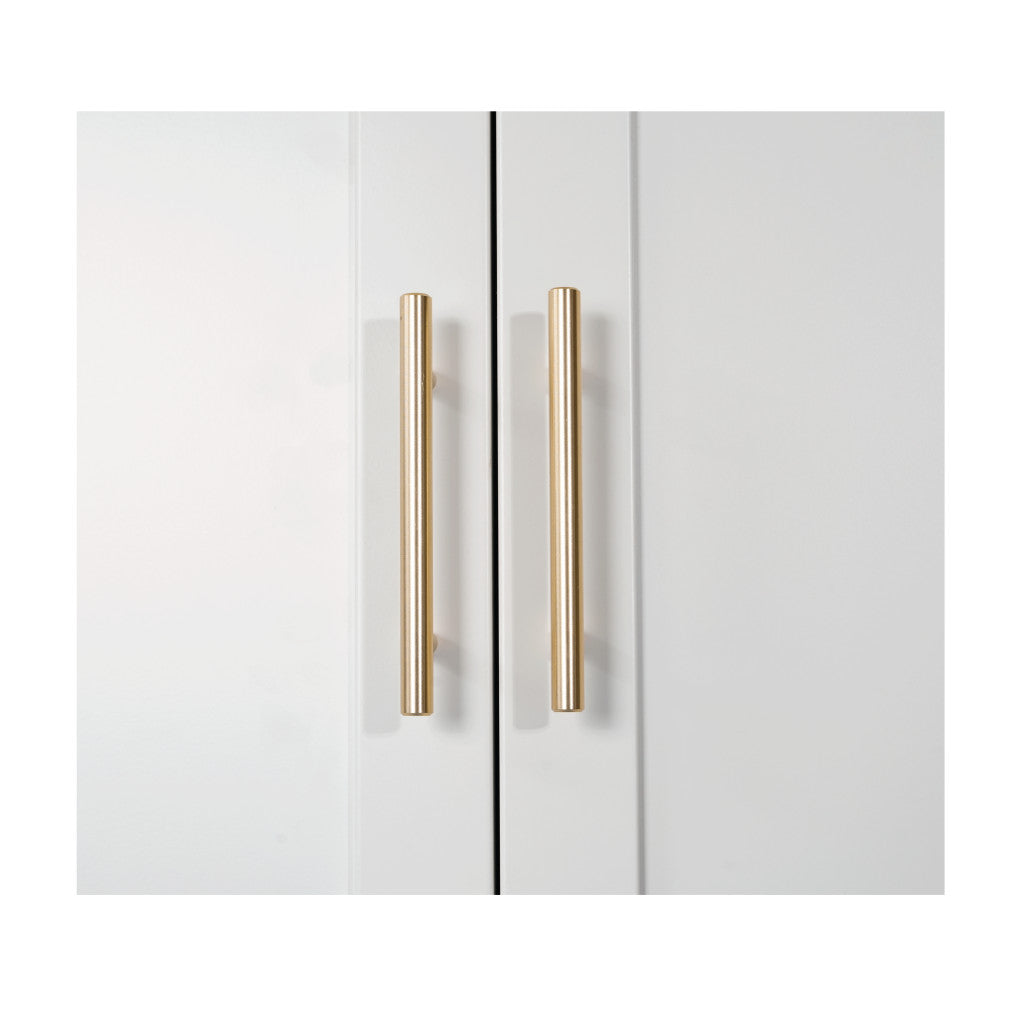 71" White Steel Pantry Or Storage Closet With Arched Panel Doors
