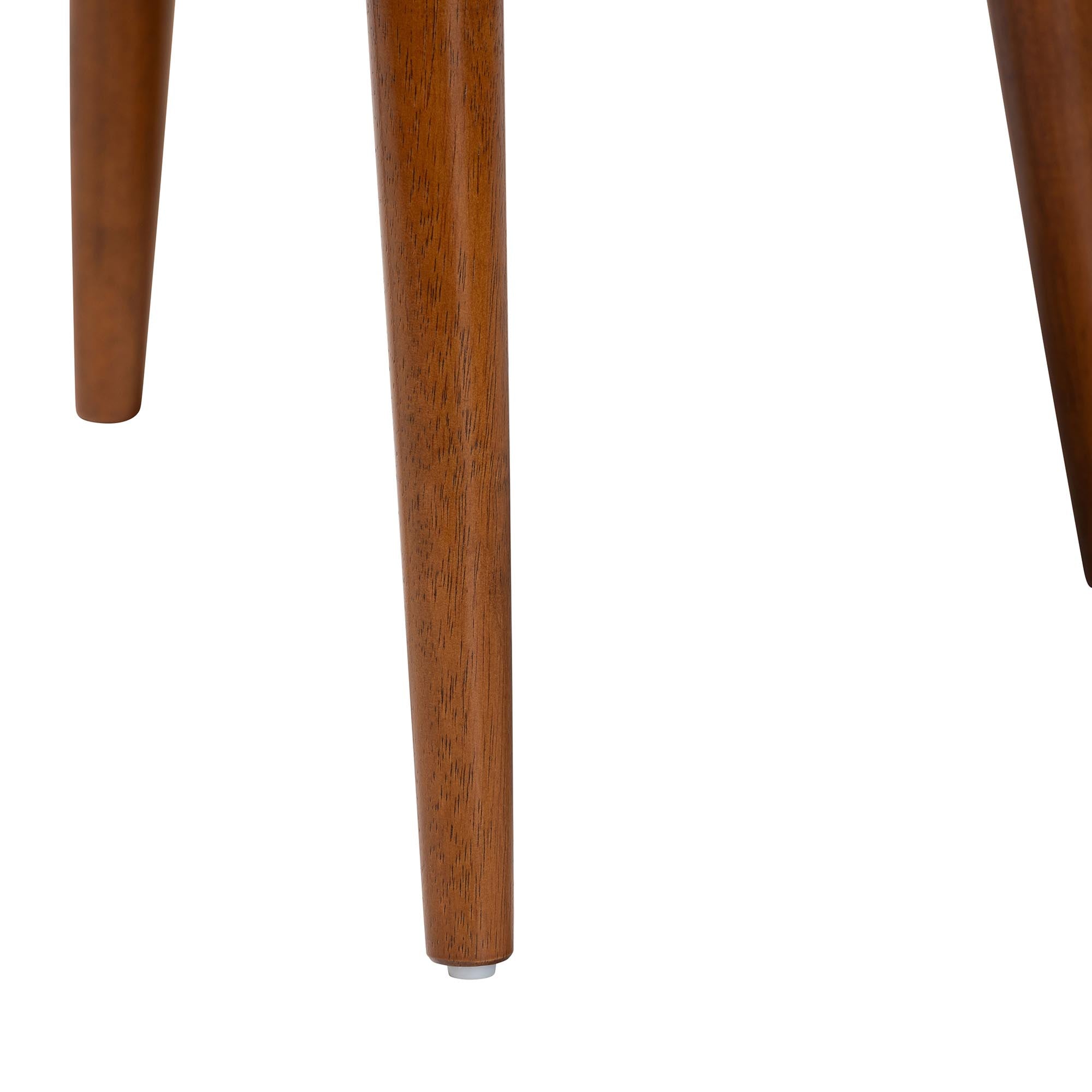 Baxton Studio Flora Mid-Century Modern Light Grey Fabric and "Oak" Medium Brown Finishing Wood Dining Chair
