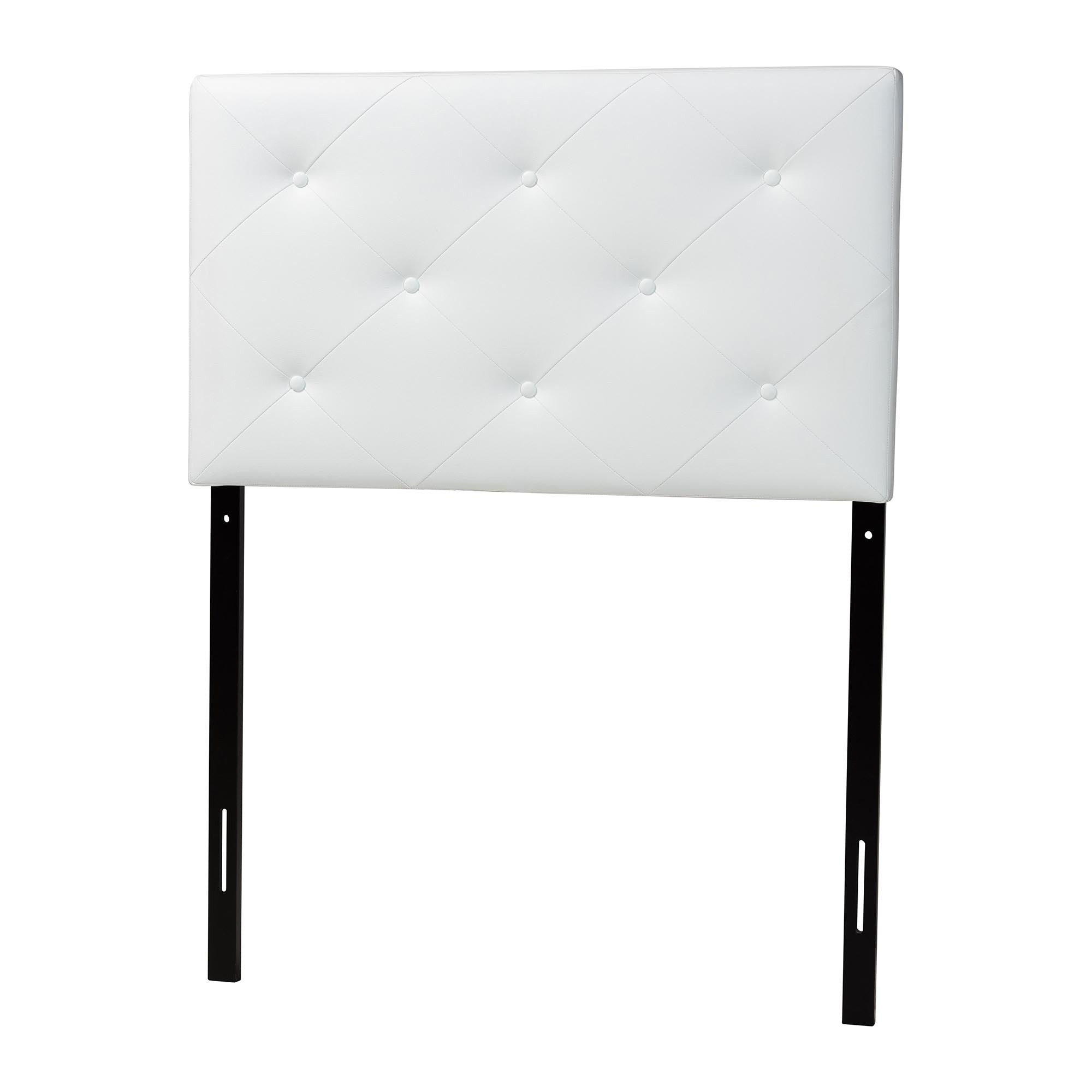 Baxton Studio Baltimore Modern and Contemporary White Faux Leather Upholstered Twin Size Headboard